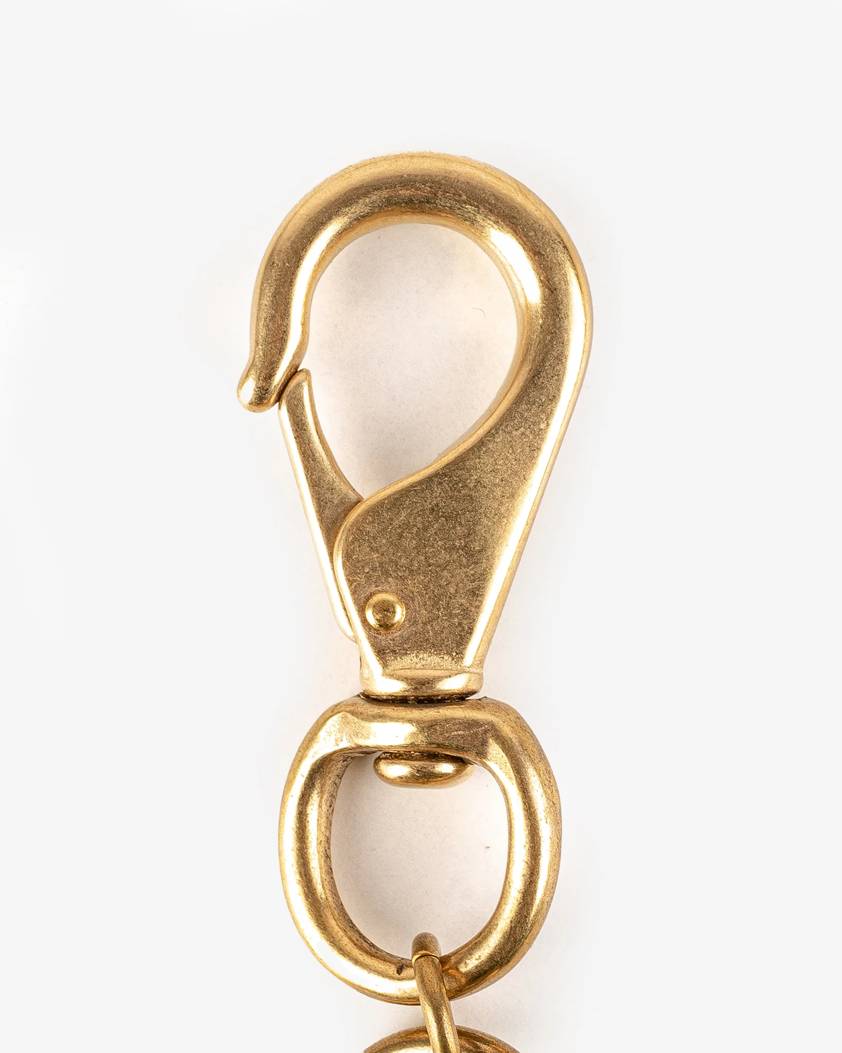Wallet Chain with Large Clip and Keyring - Brass - Image 3
