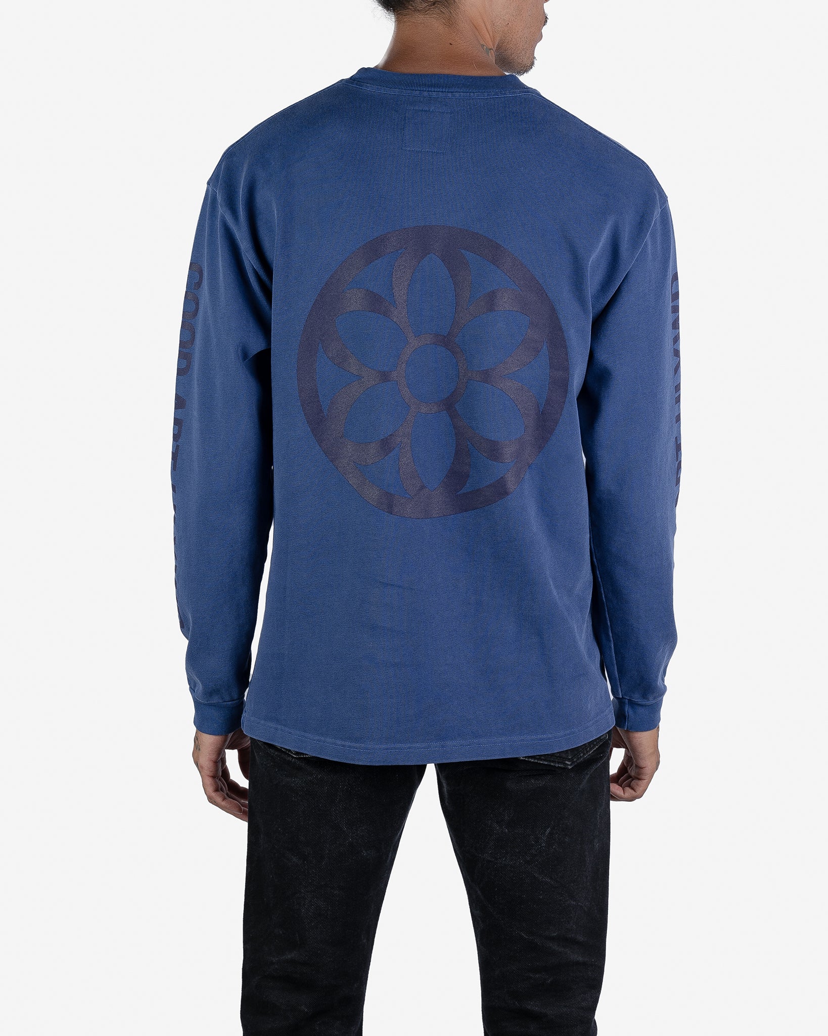 GOOD ART HLYWD Heavyweight Long Sleeve Crew Neck T-Shirt - Cobalt Blue - Image 3