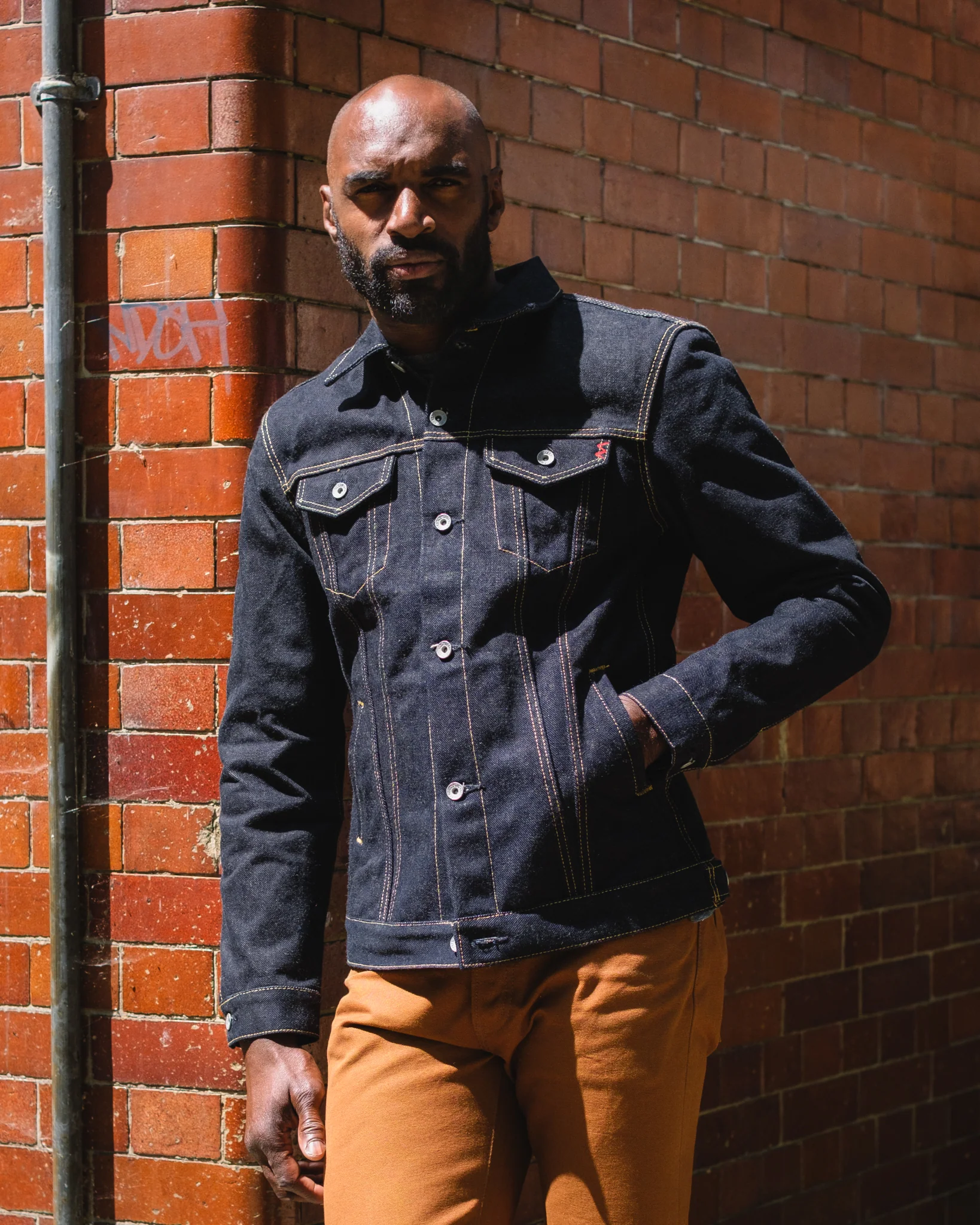 19oz Left-Hand Twill Selvedge Denim Type III Jacket - Indigo - Image 3