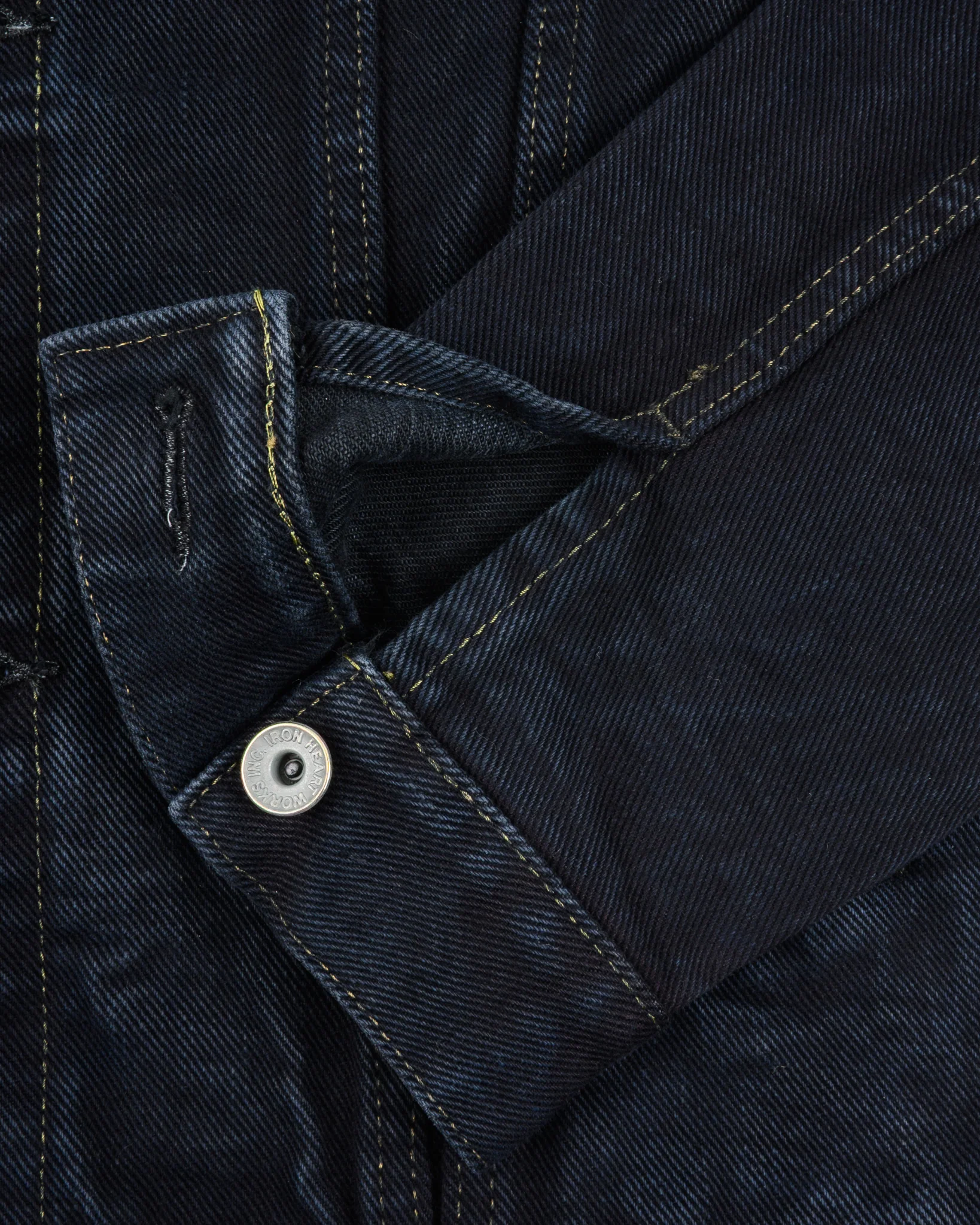 19oz Left-Hand Twill Selvedge Denim Type III Jacket - Indigo Overdyed Black - Image 10