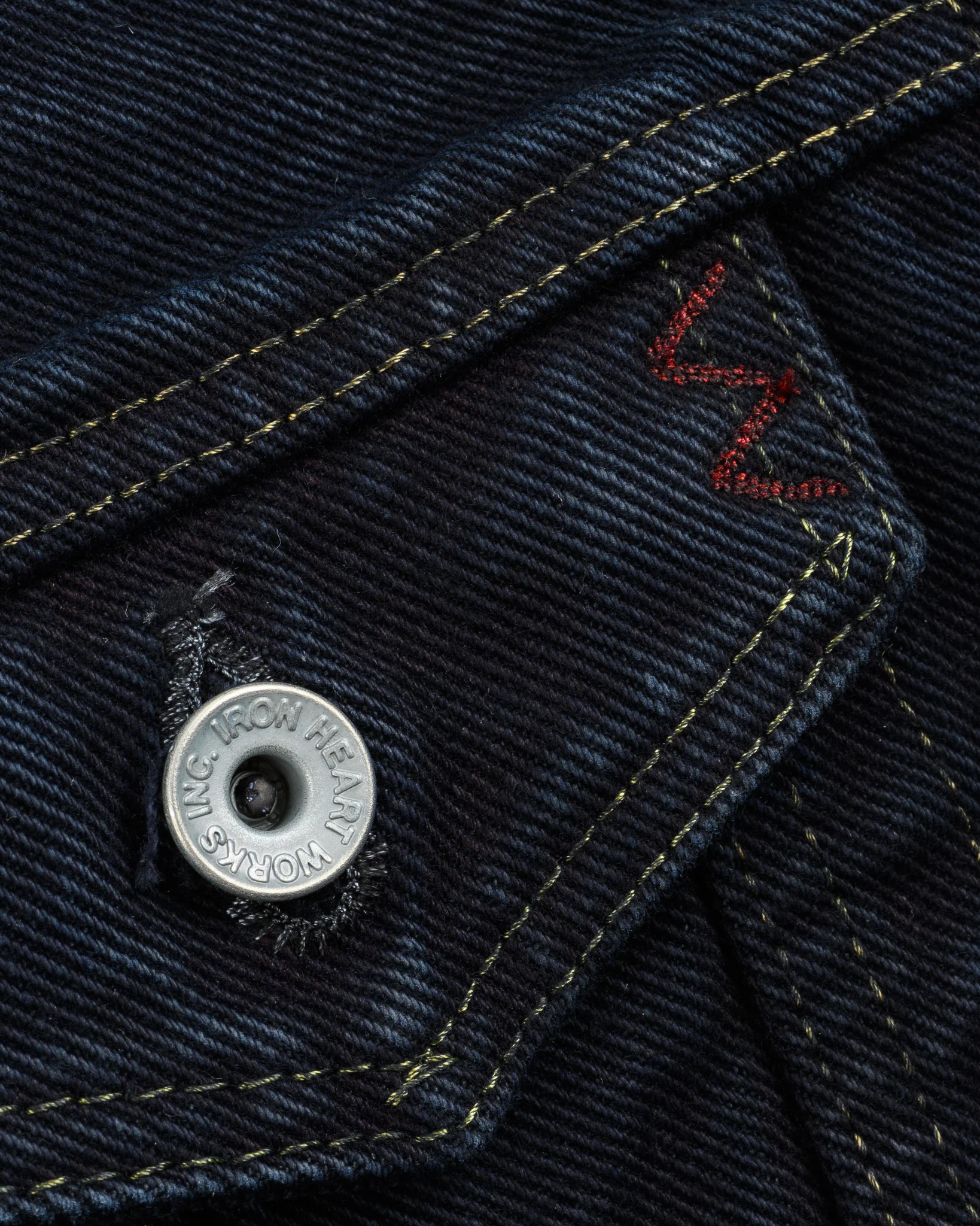19oz Left-Hand Twill Selvedge Denim Type III Jacket - Indigo Overdyed Black - Image 16