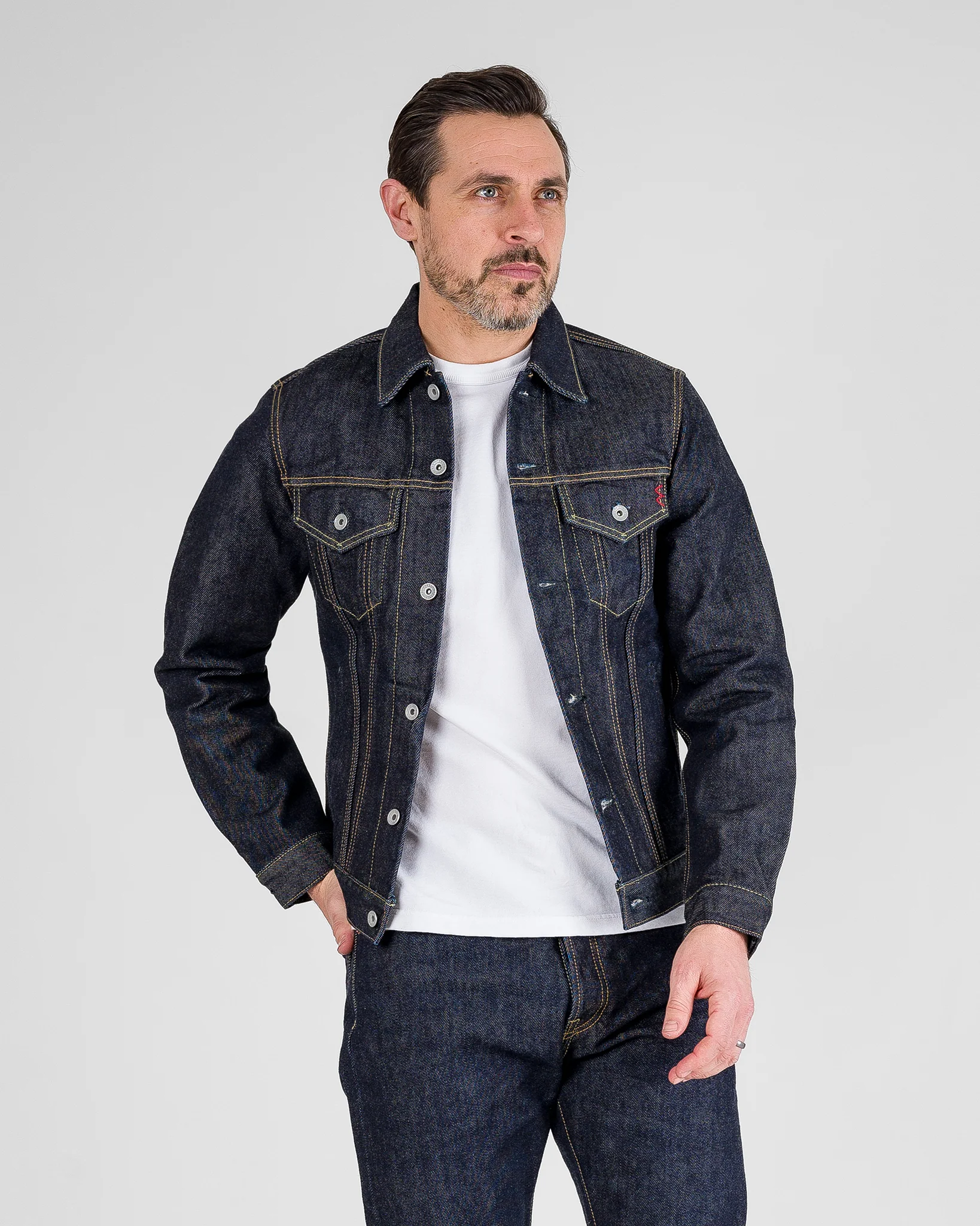 21oz Selvedge Denim Modified Type III Jacket - Indigo - Image 3