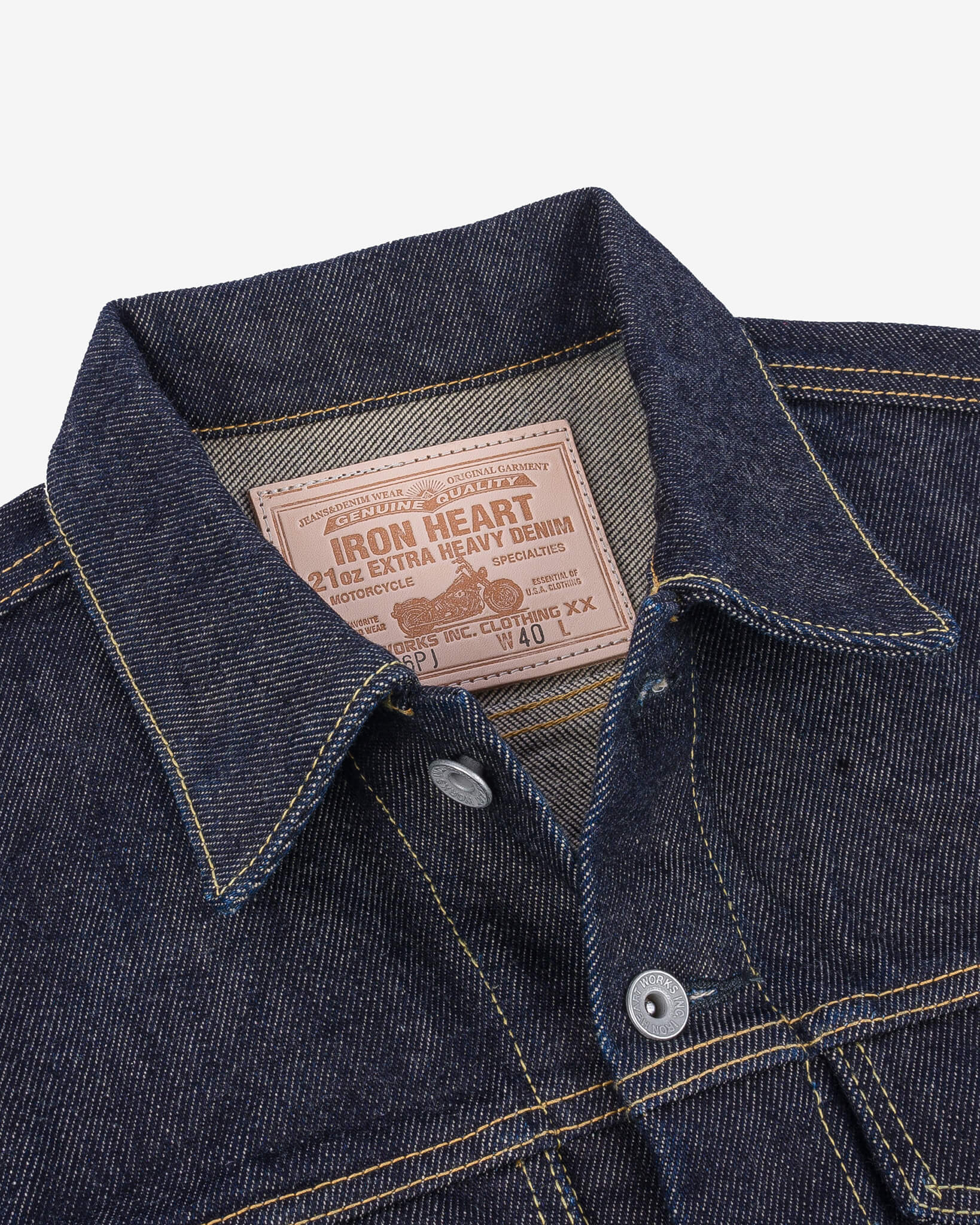 21oz Selvedge Denim Modified Type III Jacket - Indigo - Image 9