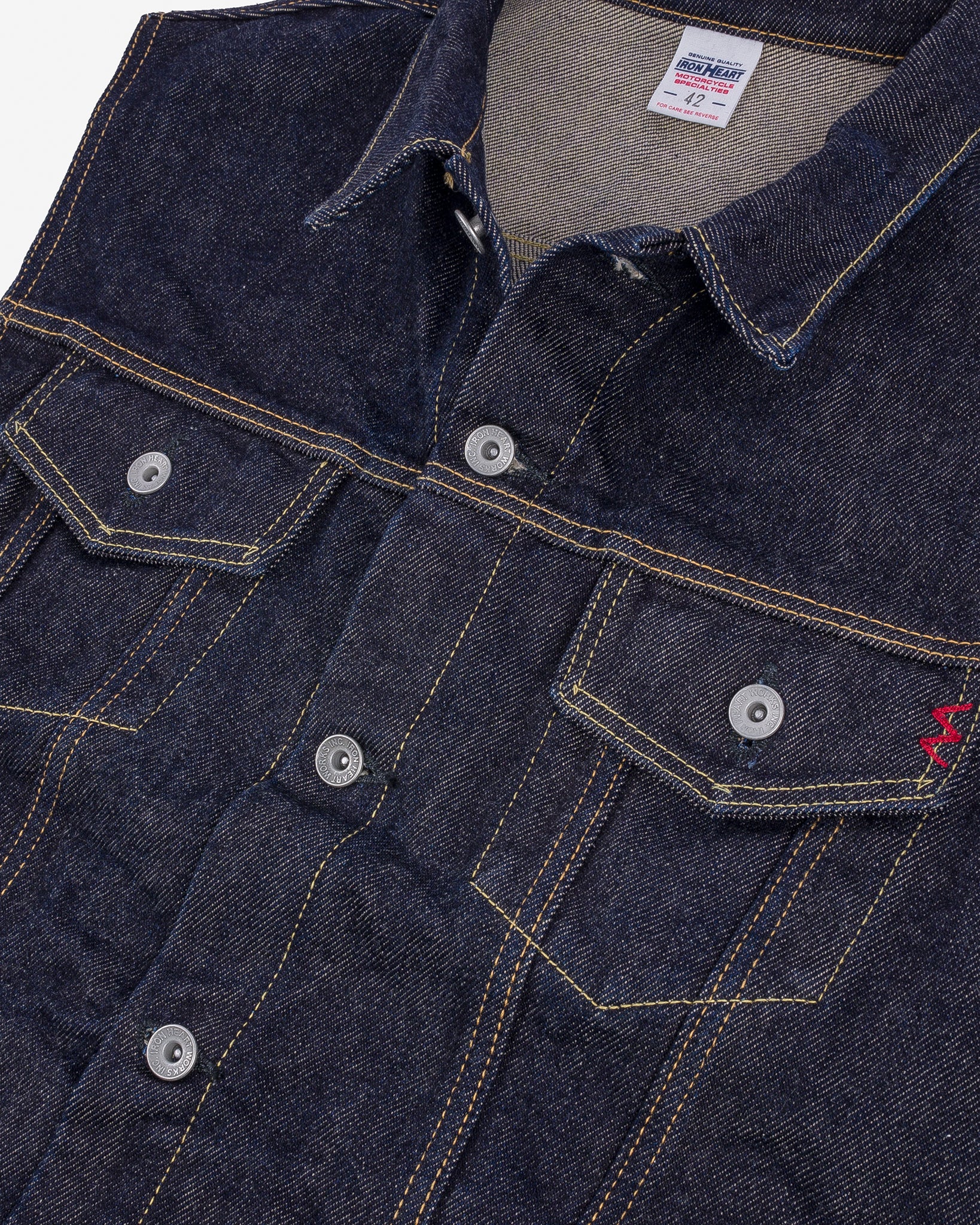 21oz Selvedge Denim Modified Type III Vest - Indigo - Image 10