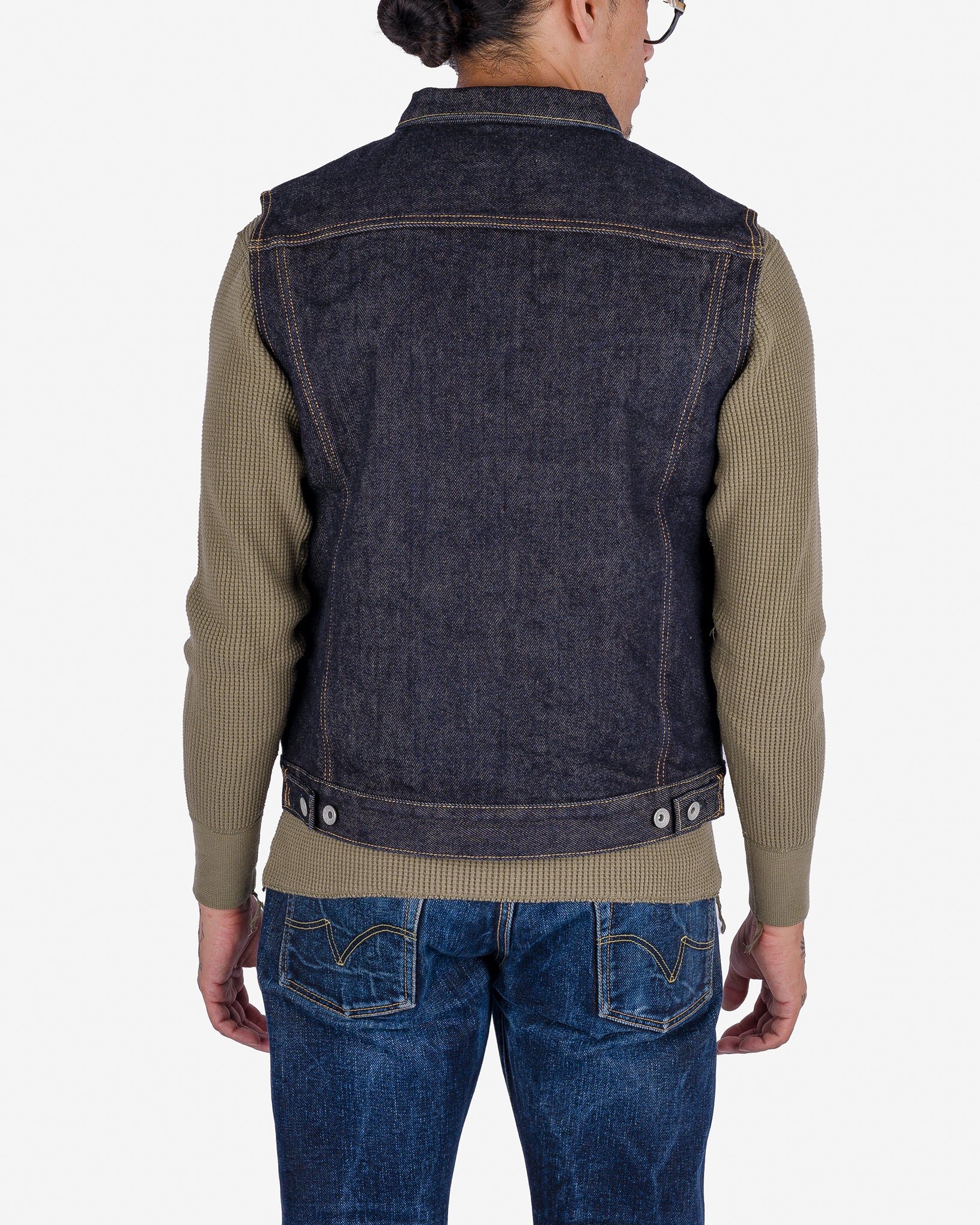 21oz Selvedge Denim Modified Type III Vest - Indigo - Image 3