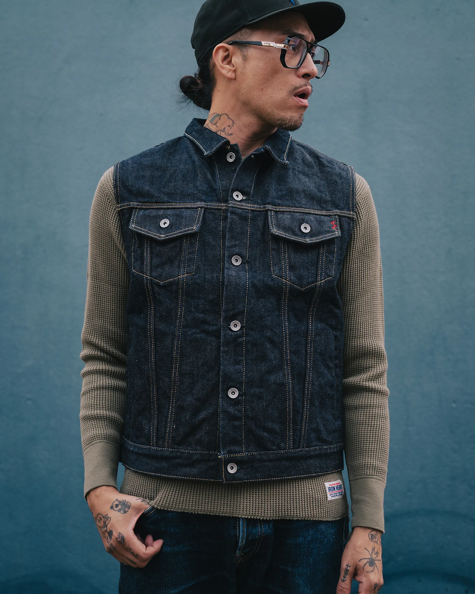 21oz Selvedge Denim Modified Type III Vest - Indigo - Image 4