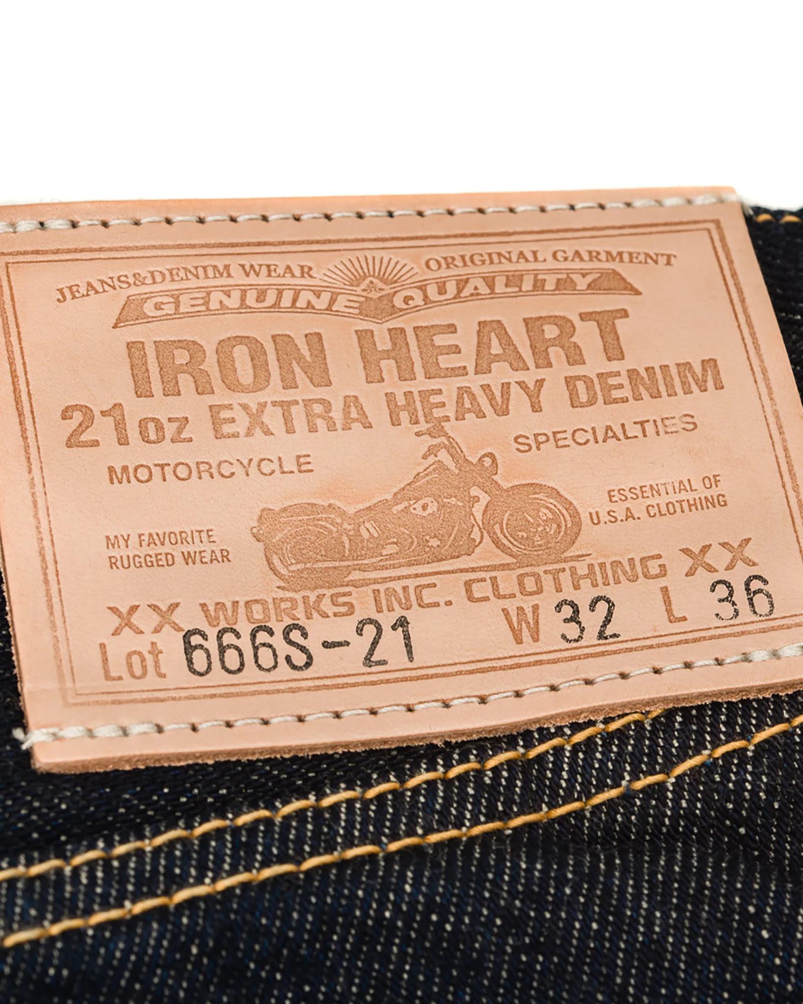 21oz Selvedge Denim Slim Straight Cut Jeans - Indigo - Image 12