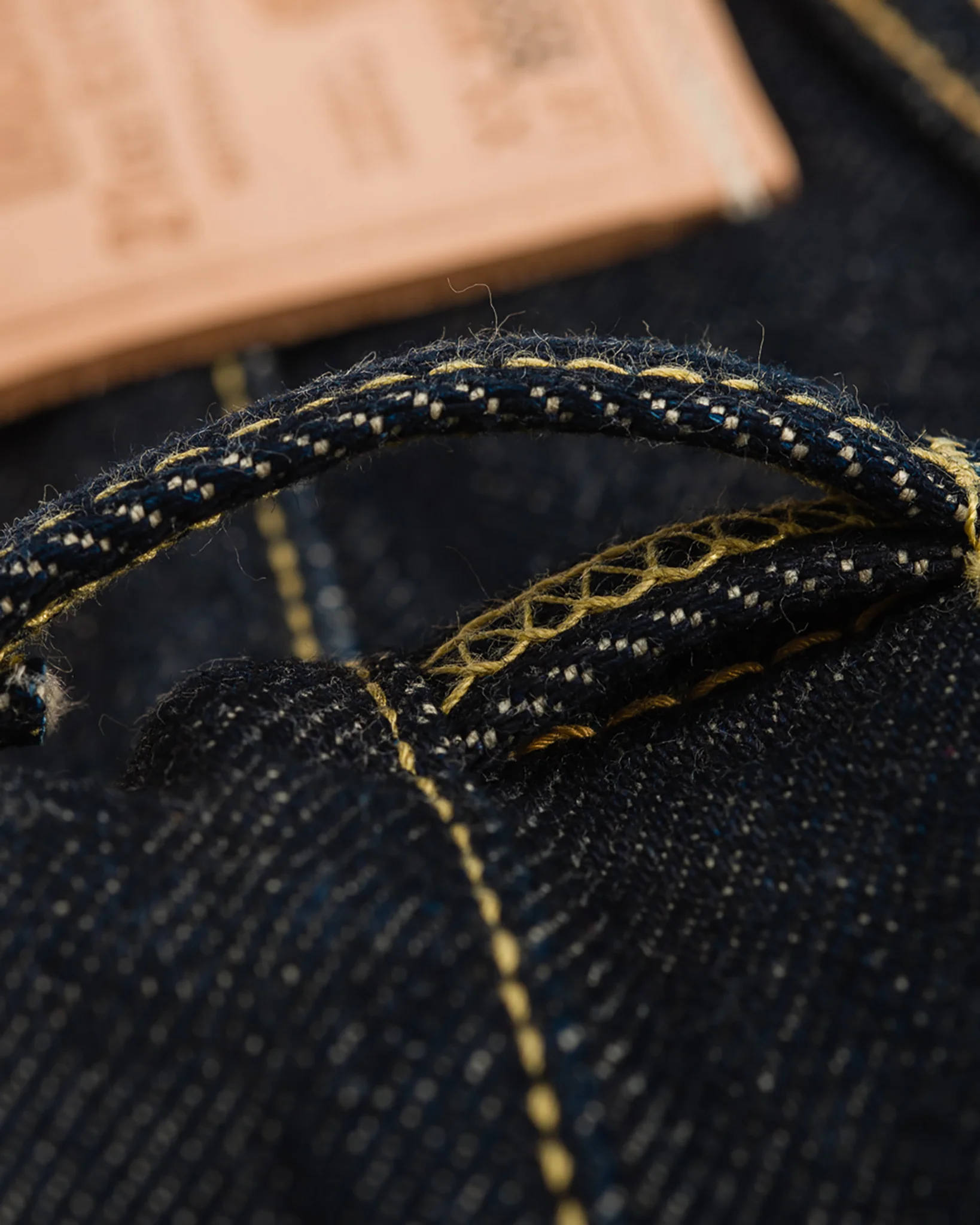 21oz Selvedge Denim Slim Straight Cut Jeans - Indigo - Image 14