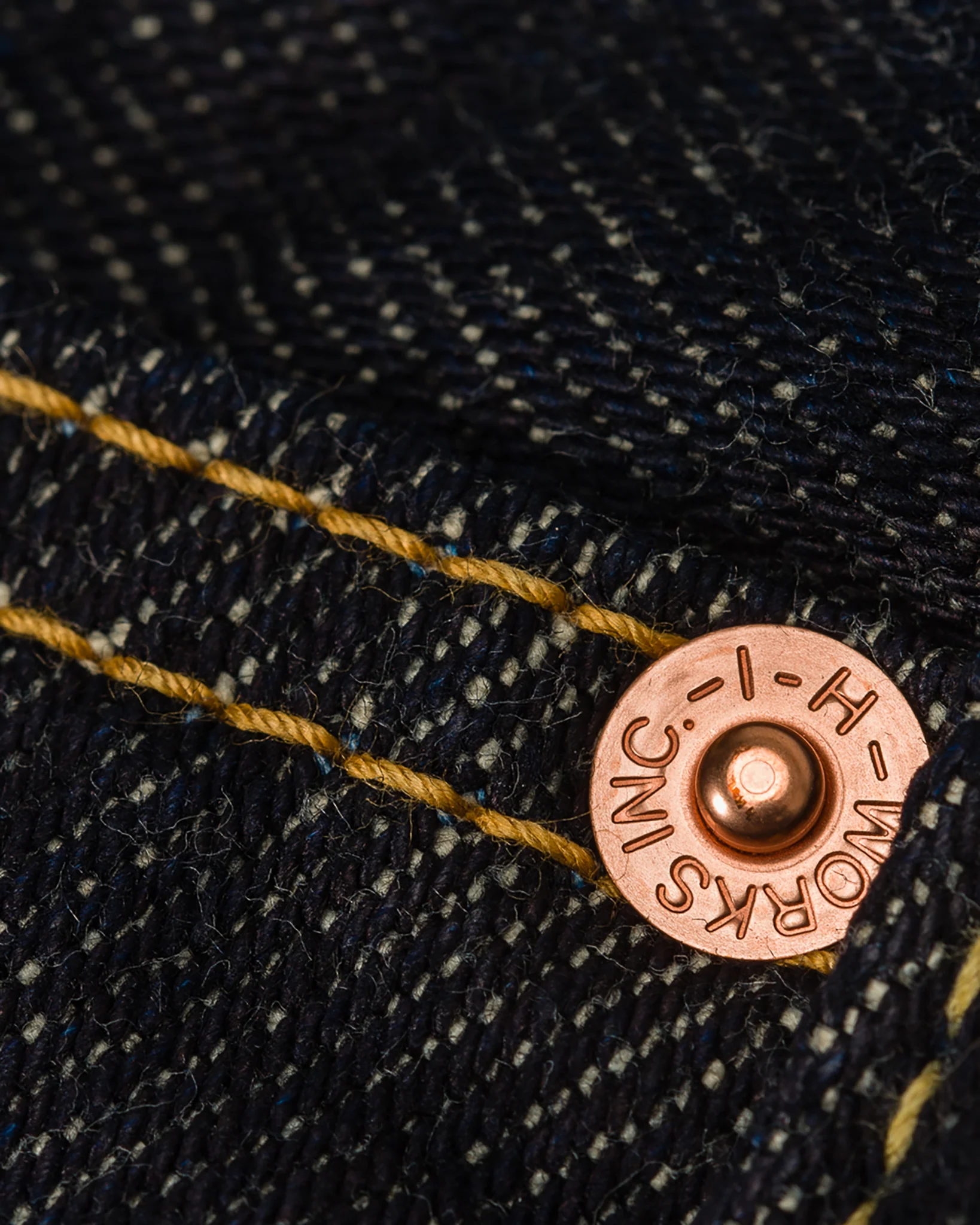 21oz Selvedge Denim Slim Straight Cut Jeans - Indigo - Image 15