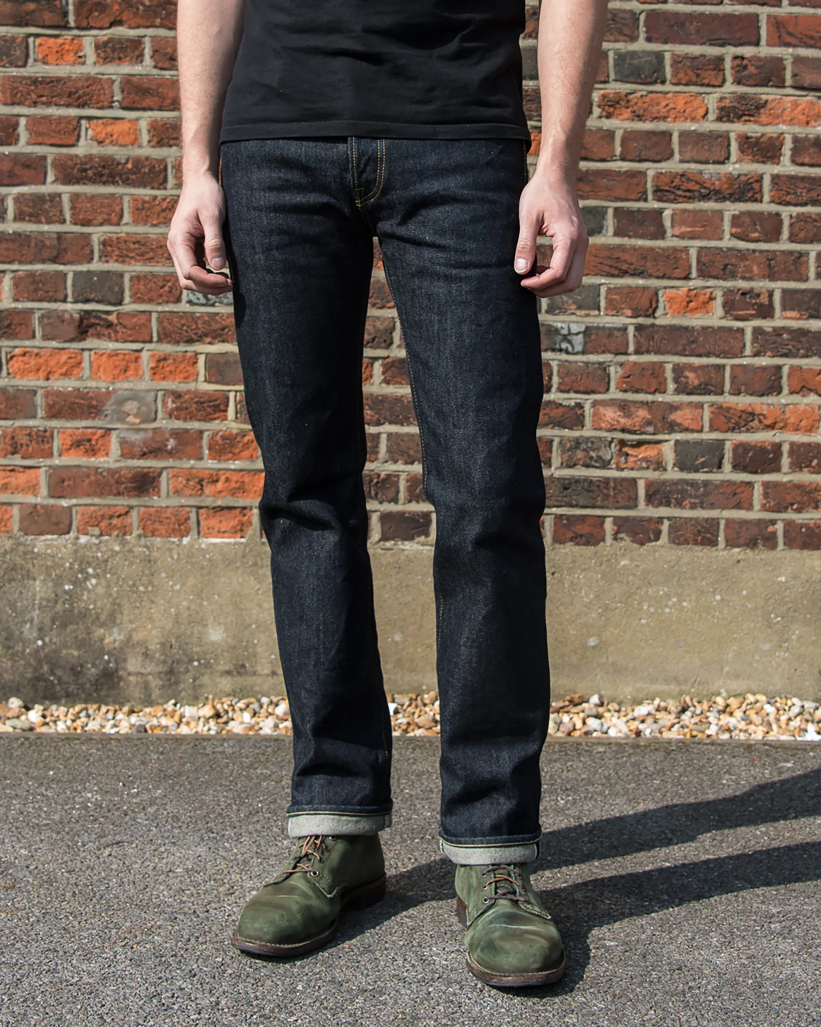 21oz Selvedge Denim Slim Straight Cut Jeans - Indigo - Image 4