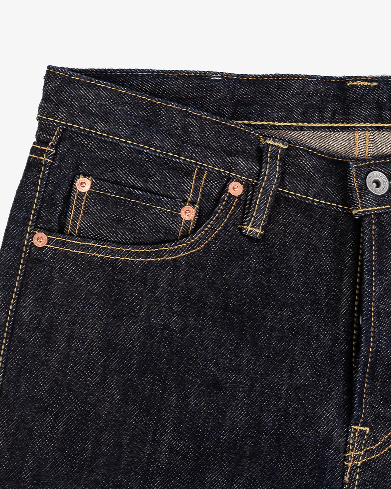 21oz Selvedge Denim Slim Straight Cut Jeans - Indigo - Image 7