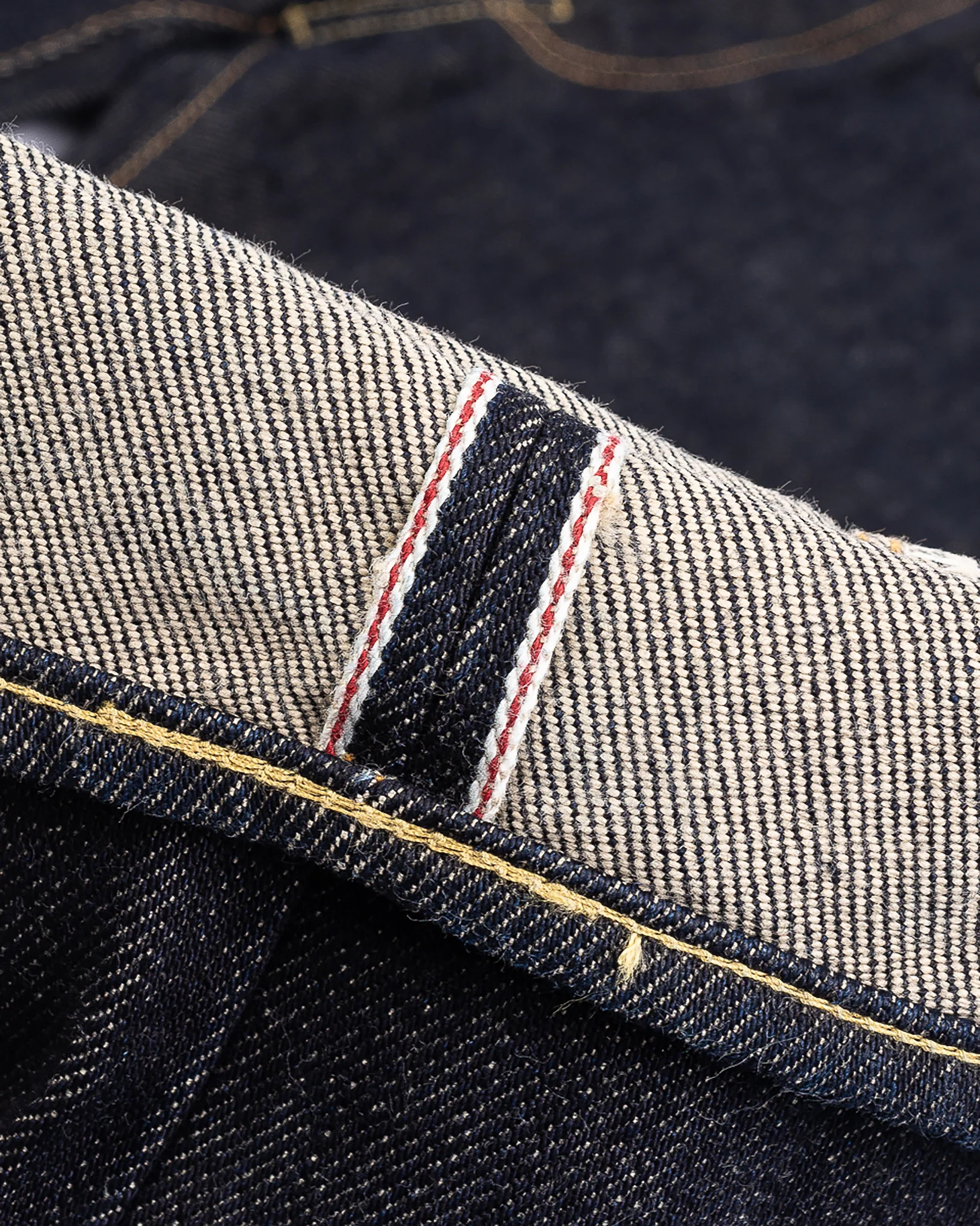 21oz Selvedge Denim Slim Straight Cut Jeans - Indigo - Image 8