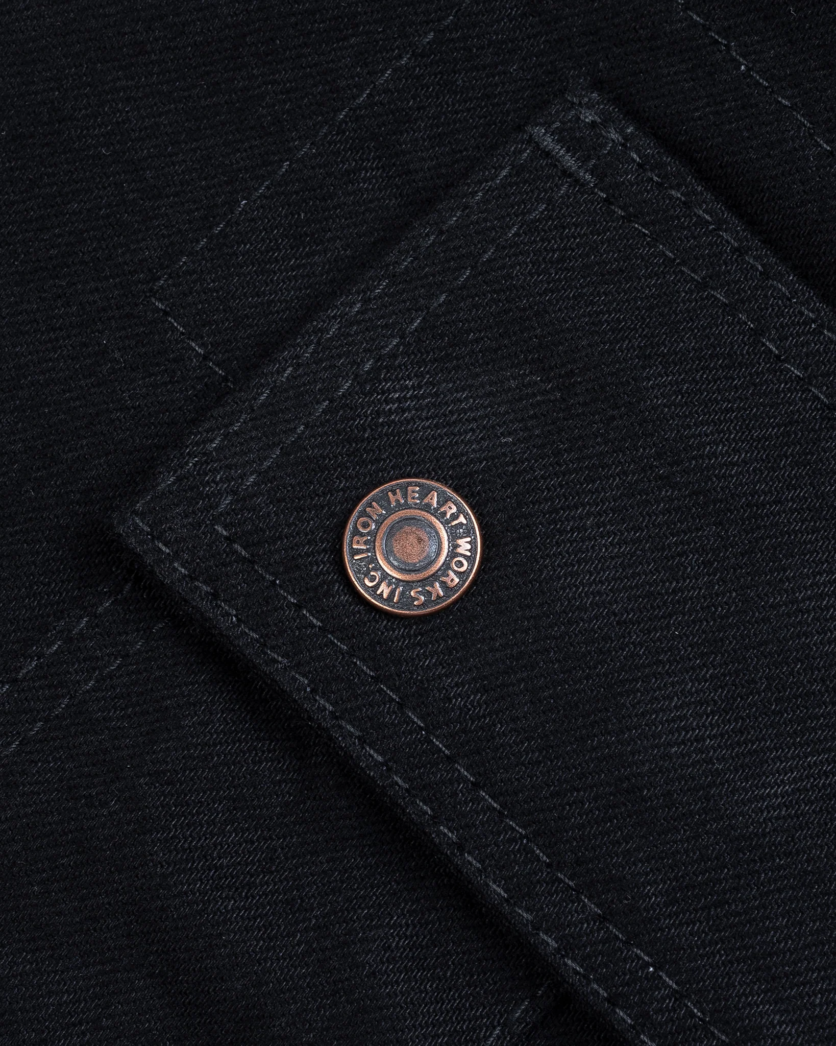14oz Selvedge Denim Cargo Pants - Black/Black - Image 13