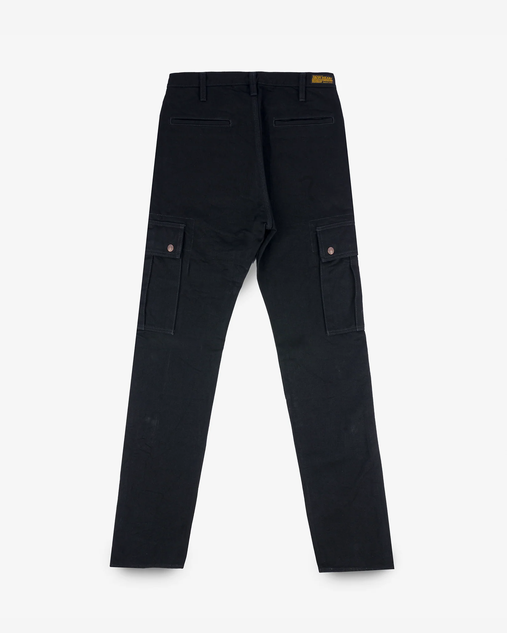14oz Selvedge Denim Cargo Pants - Black/Black - Image 5