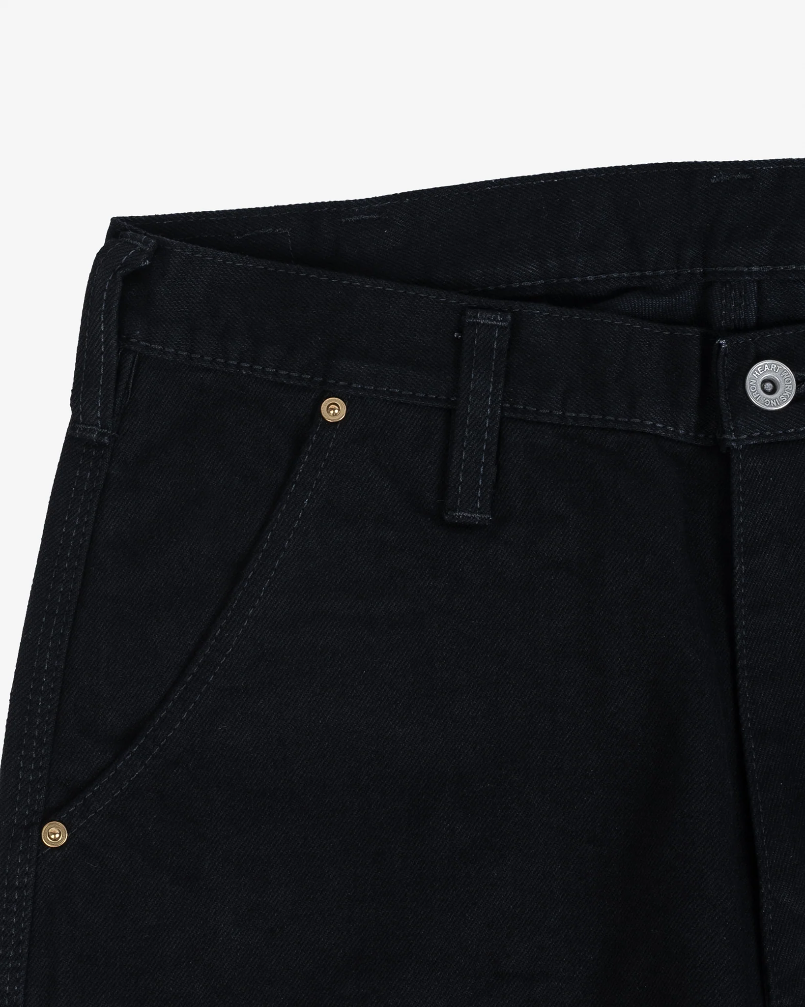 14oz Selvedge Denim Cargo Pants - Black/Black - Image 8