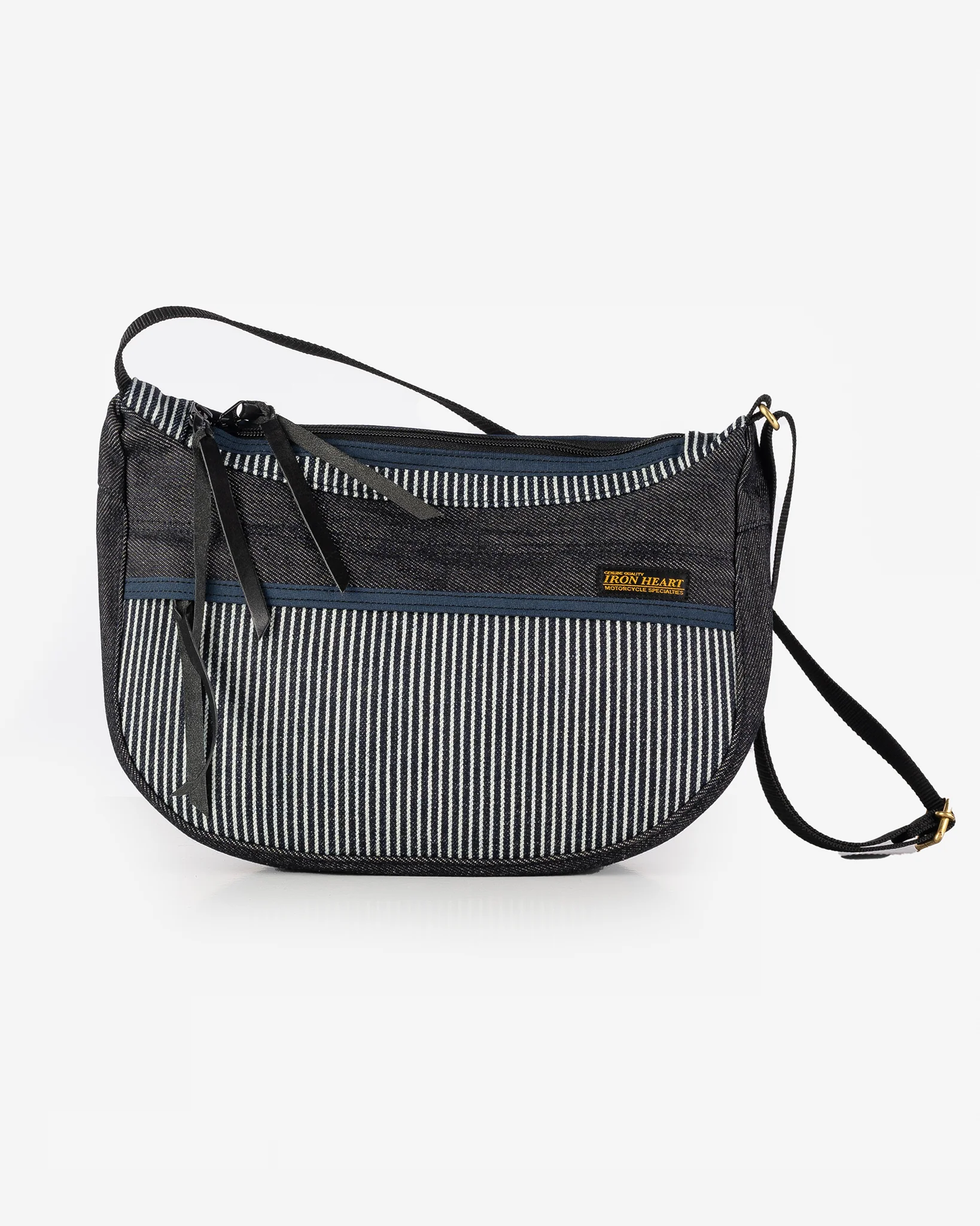 12oz Hickory Stripe Small Shoulder Bag - Indigo - Image 4