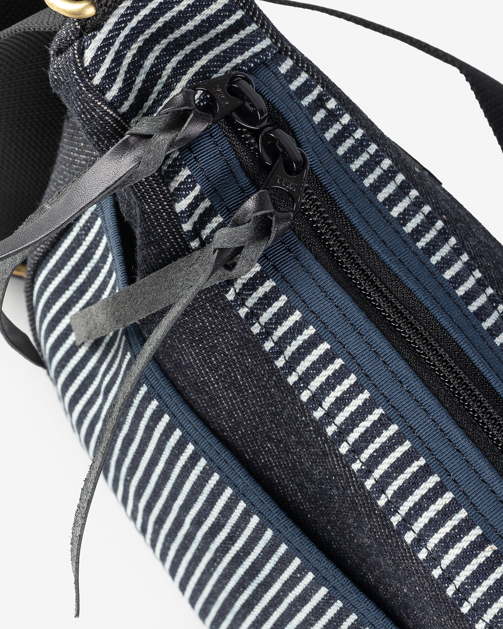 12oz Hickory Stripe Small Shoulder Bag - Indigo - Image 5