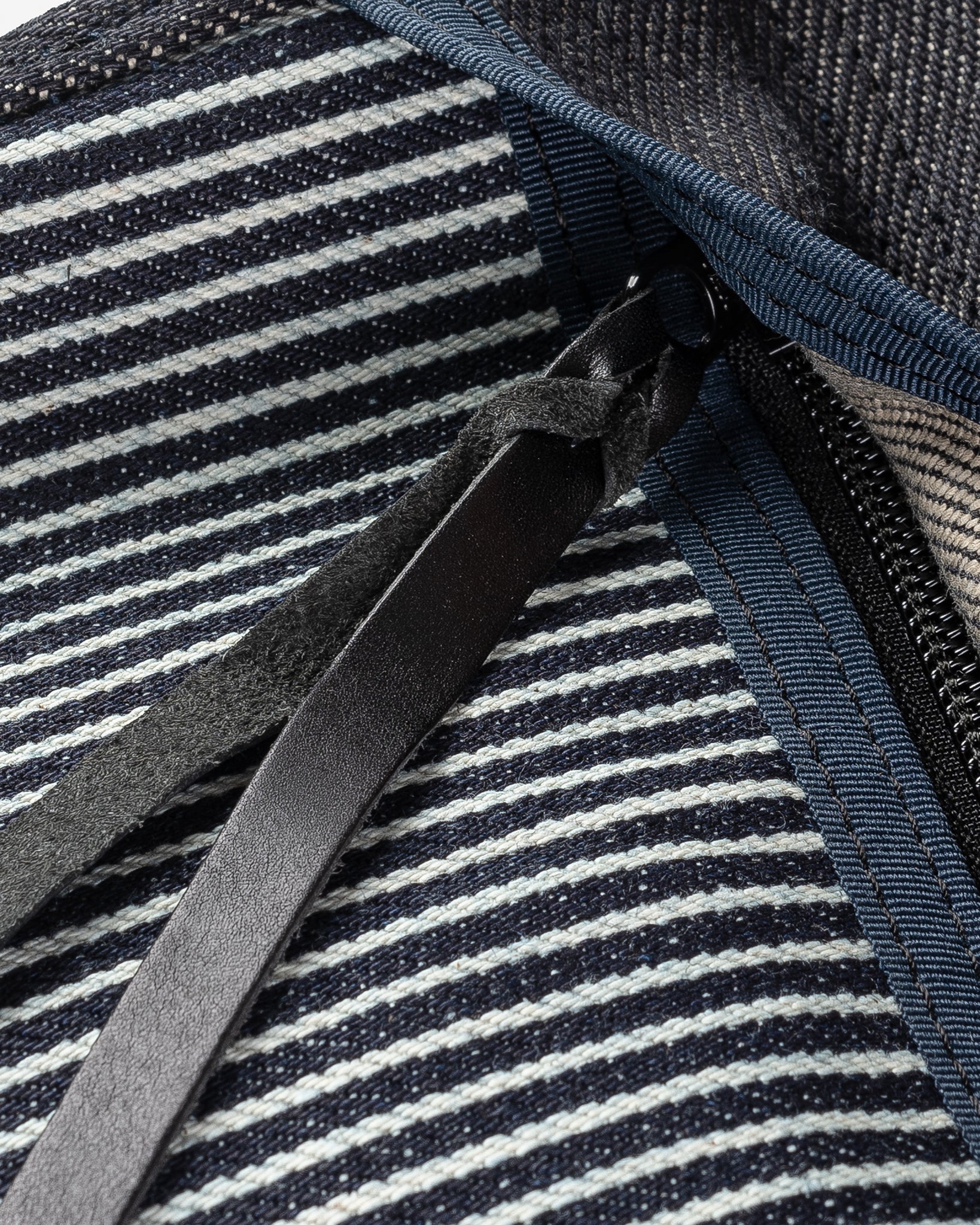 12oz Hickory Stripe Small Shoulder Bag - Indigo - Image 7
