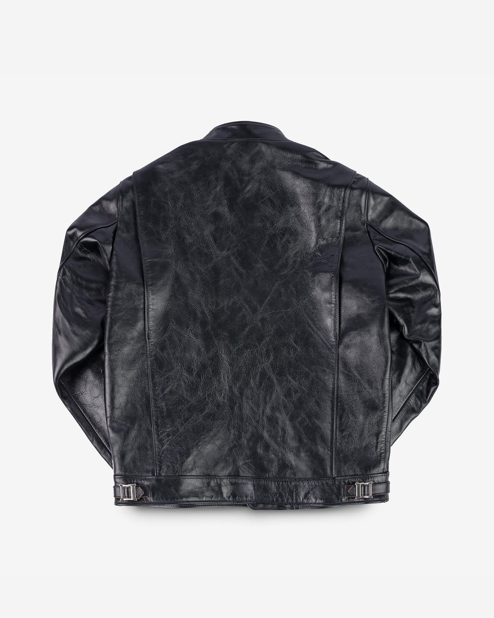 Japanese Horsehide Double Motorcycle Jacket - Black - Image 5