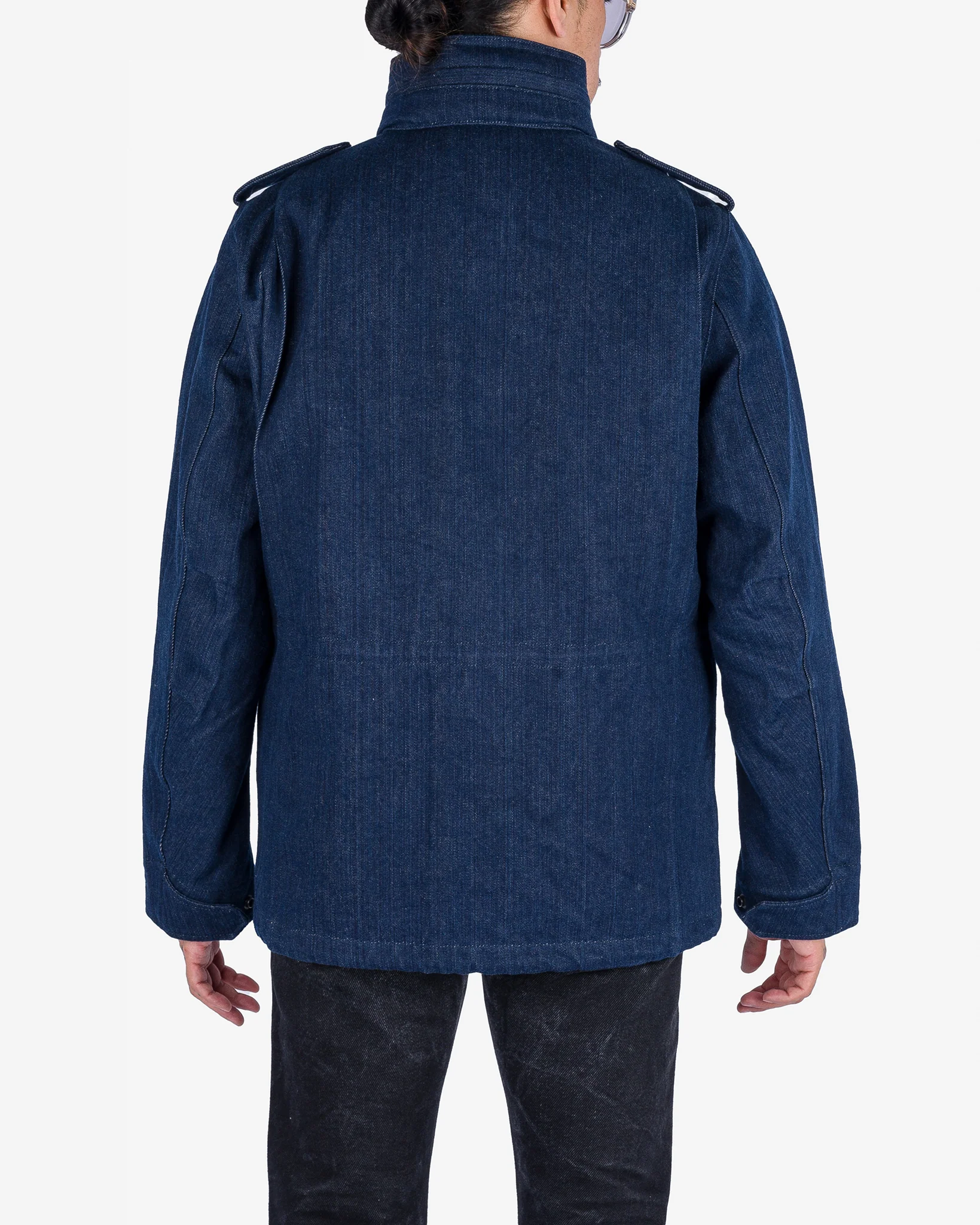 16oz Natural Indigo Selvedge Denim M65 Field Jacket - Image 3