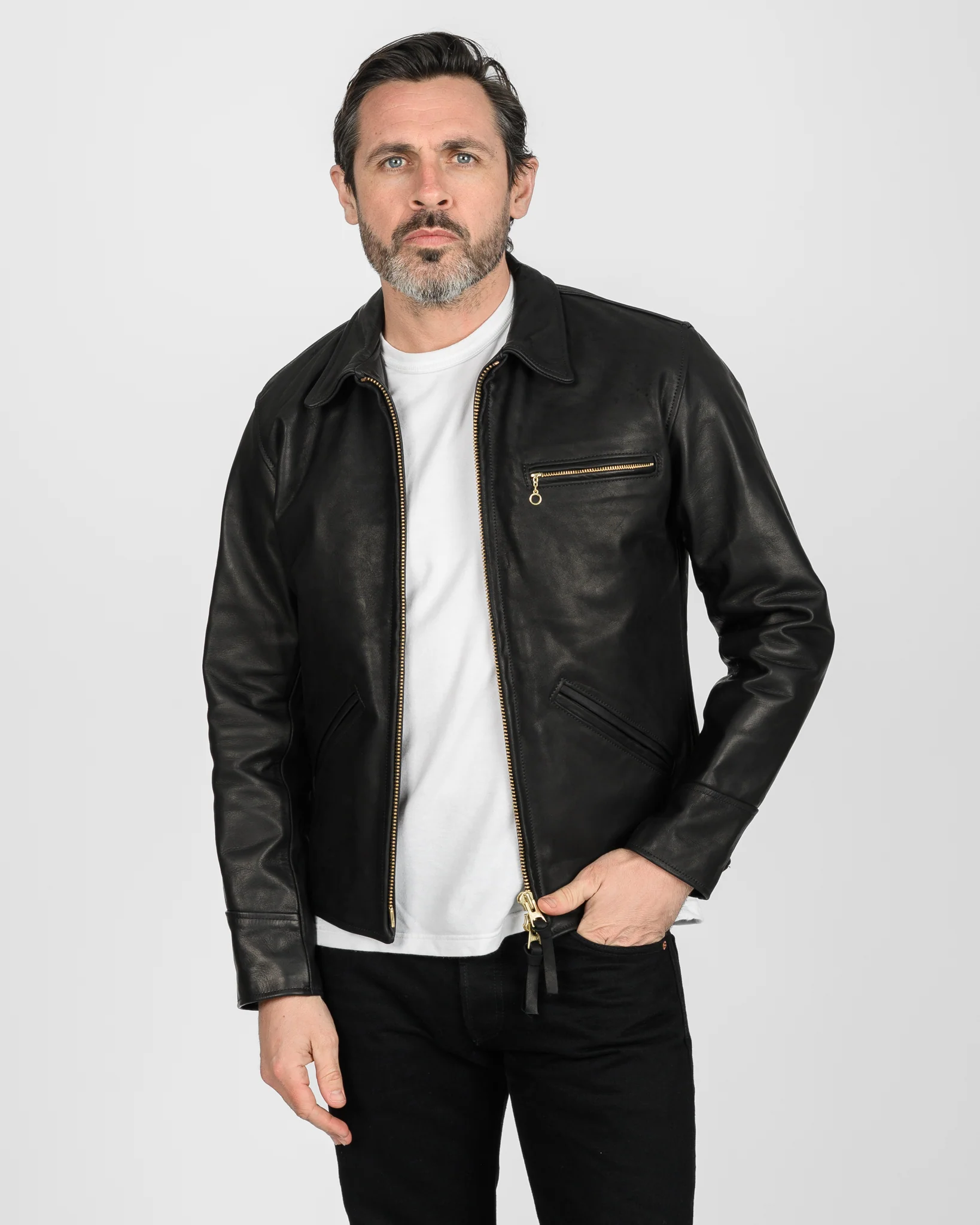 Iron Heart x Simmons Bilt Horsehide Savannah Jacket - Black - Image 3