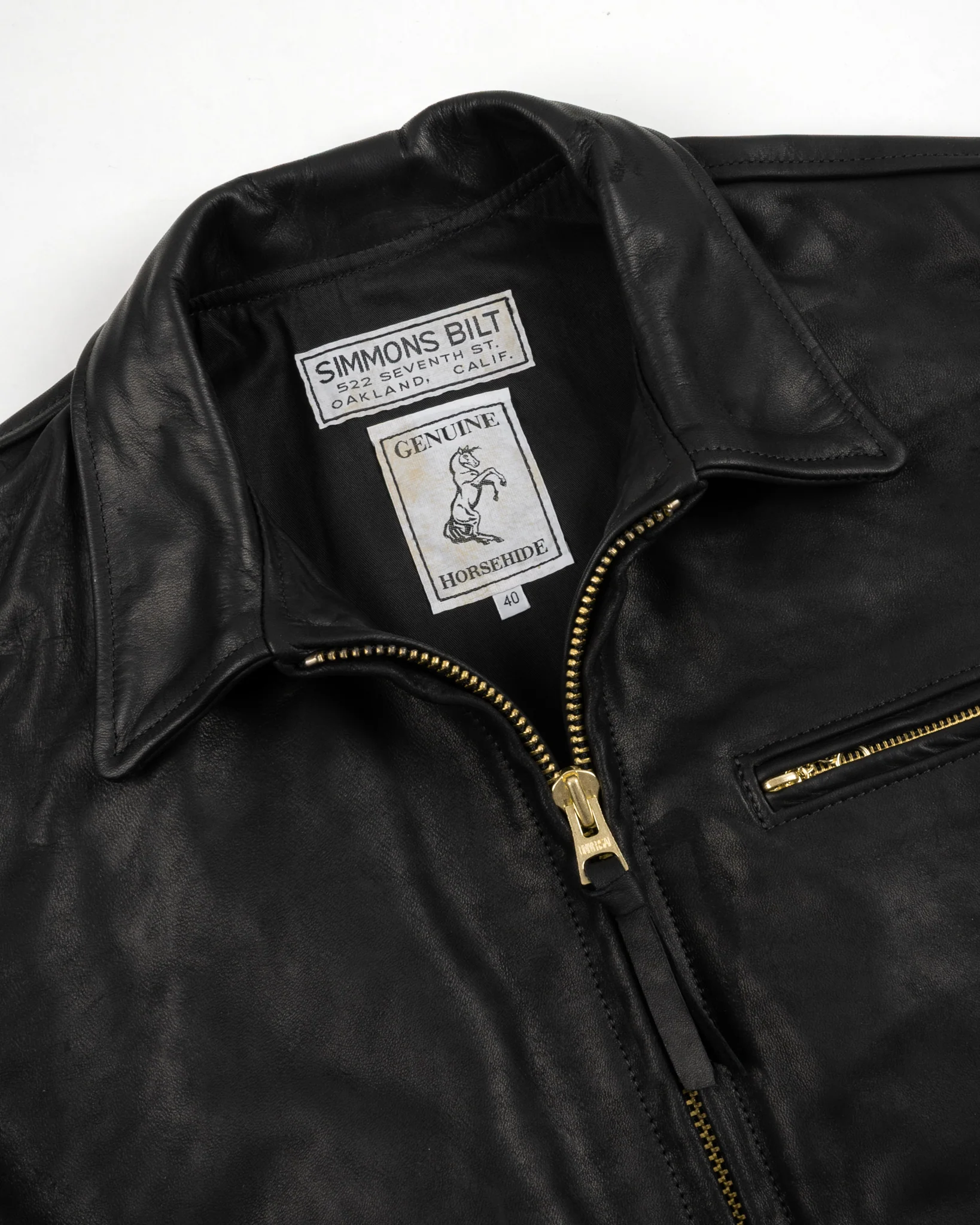 Iron Heart x Simmons Bilt Horsehide Savannah Jacket - Black - Image 7