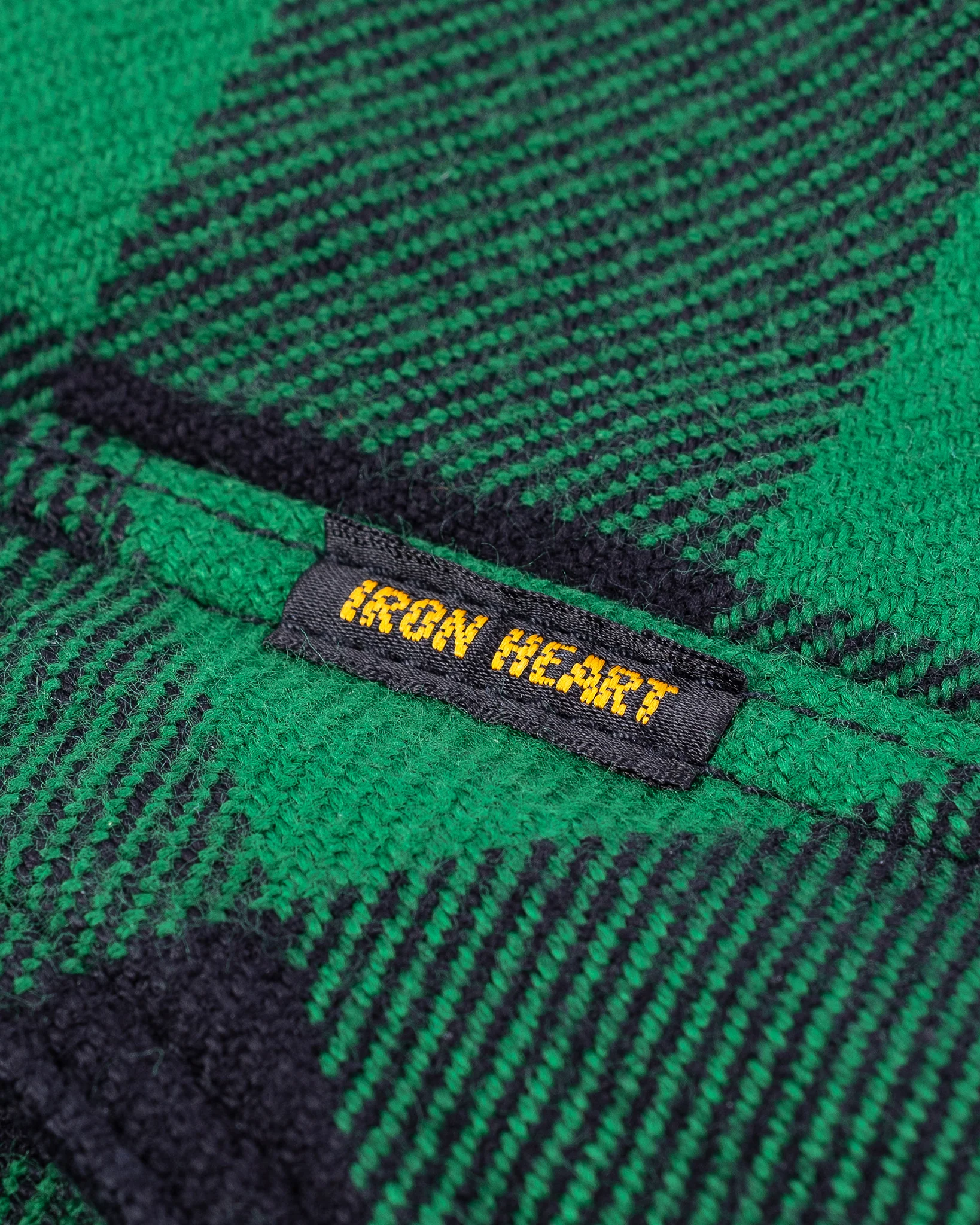 Ultra Heavy Flannel Buffalo Check Western Shirt - Green/Black - Image 10