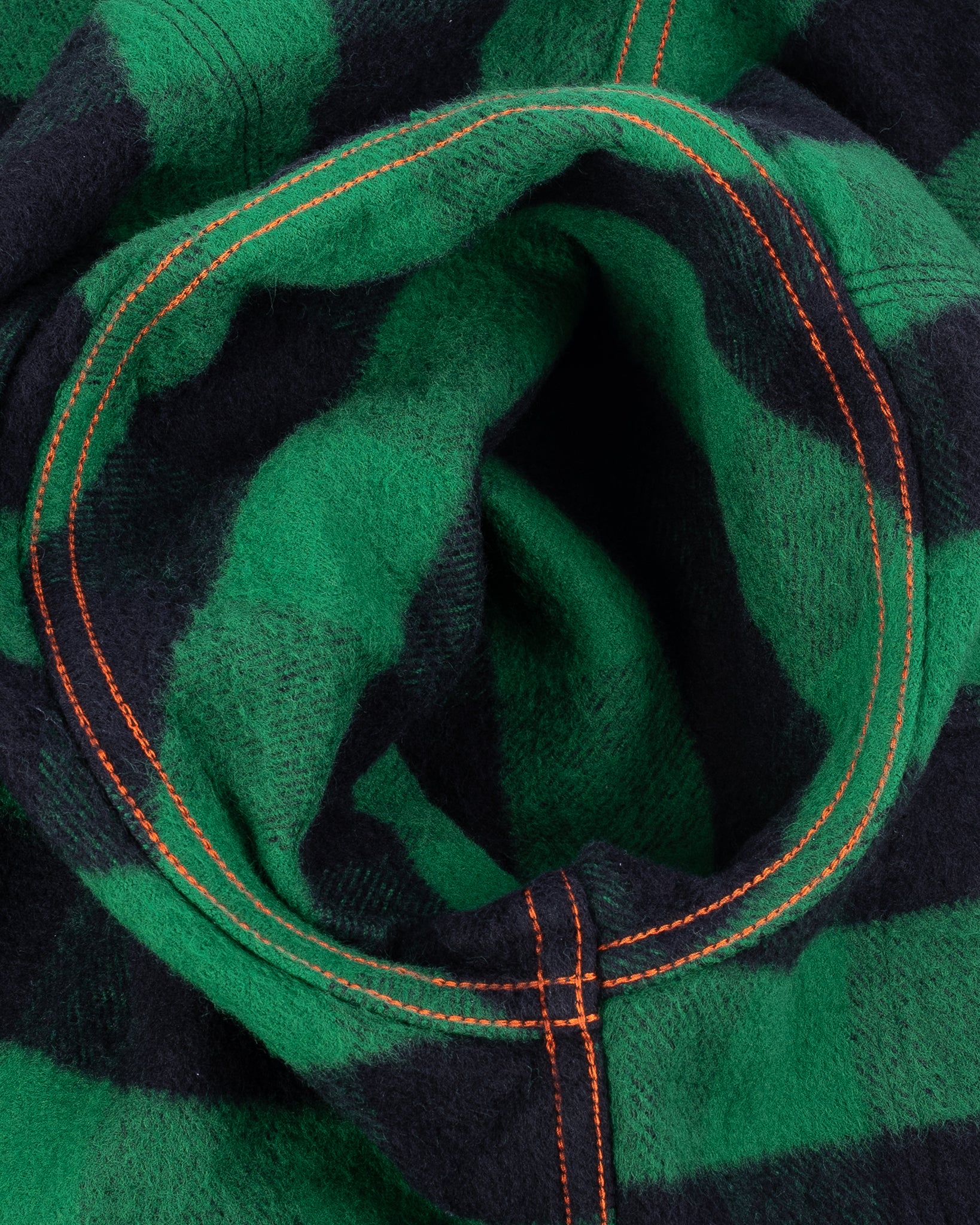 Ultra Heavy Flannel Buffalo Check Western Shirt - Green/Black - Image 14