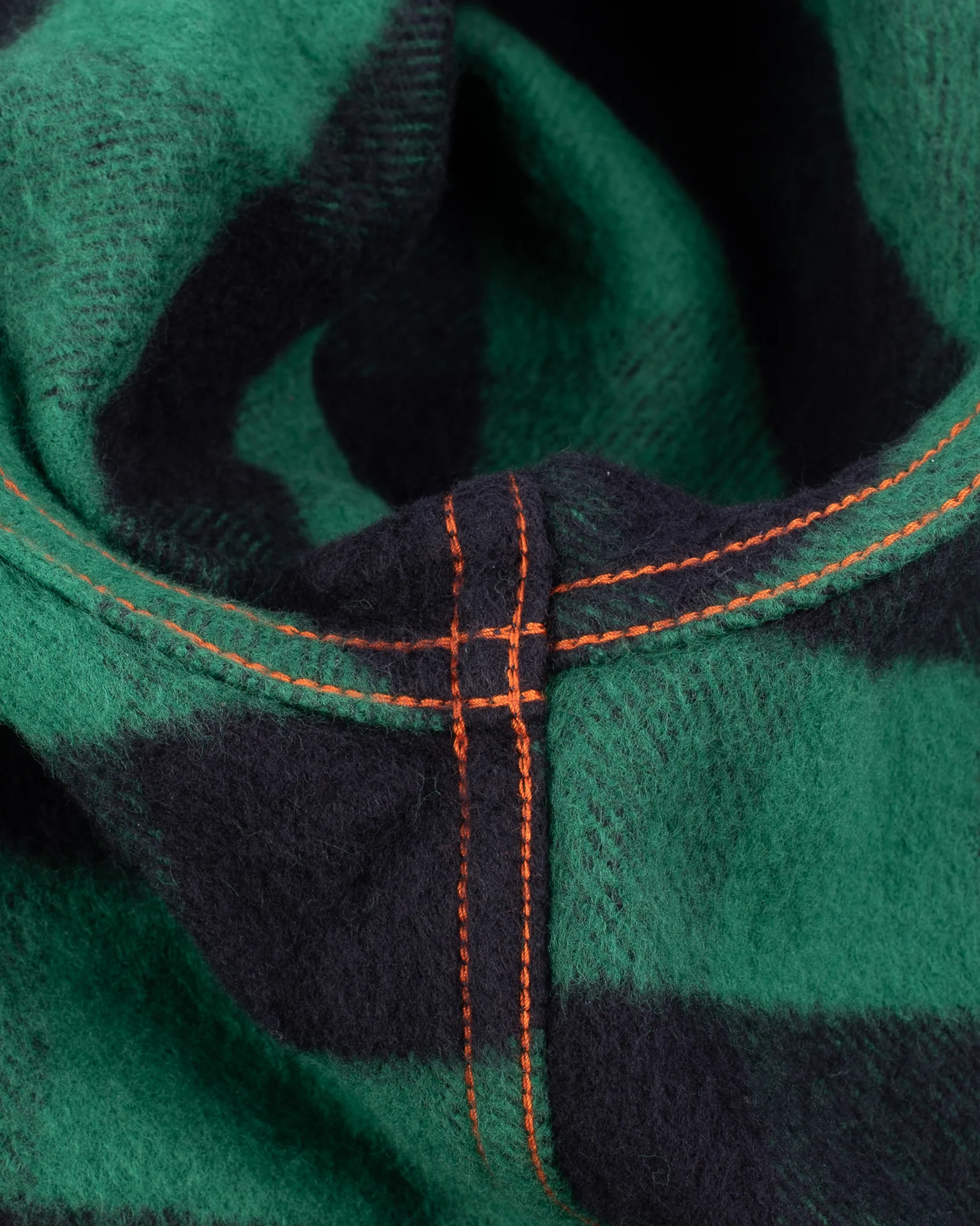 Ultra Heavy Flannel Buffalo Check Western Shirt - Green/Black - Image 15
