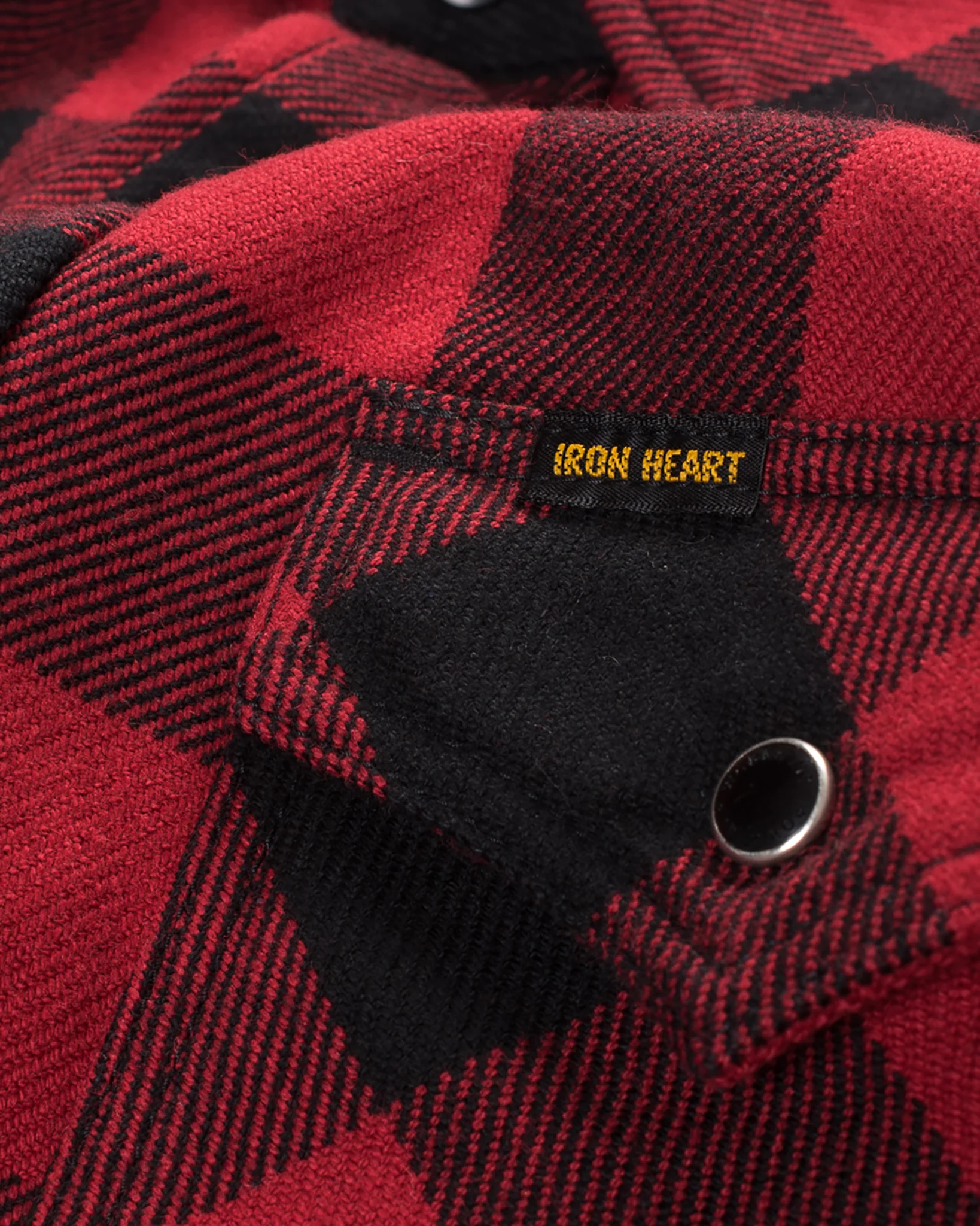 Ultra Heavy Flannel Buffalo Check Western Shirt - Red/Black - Image 9