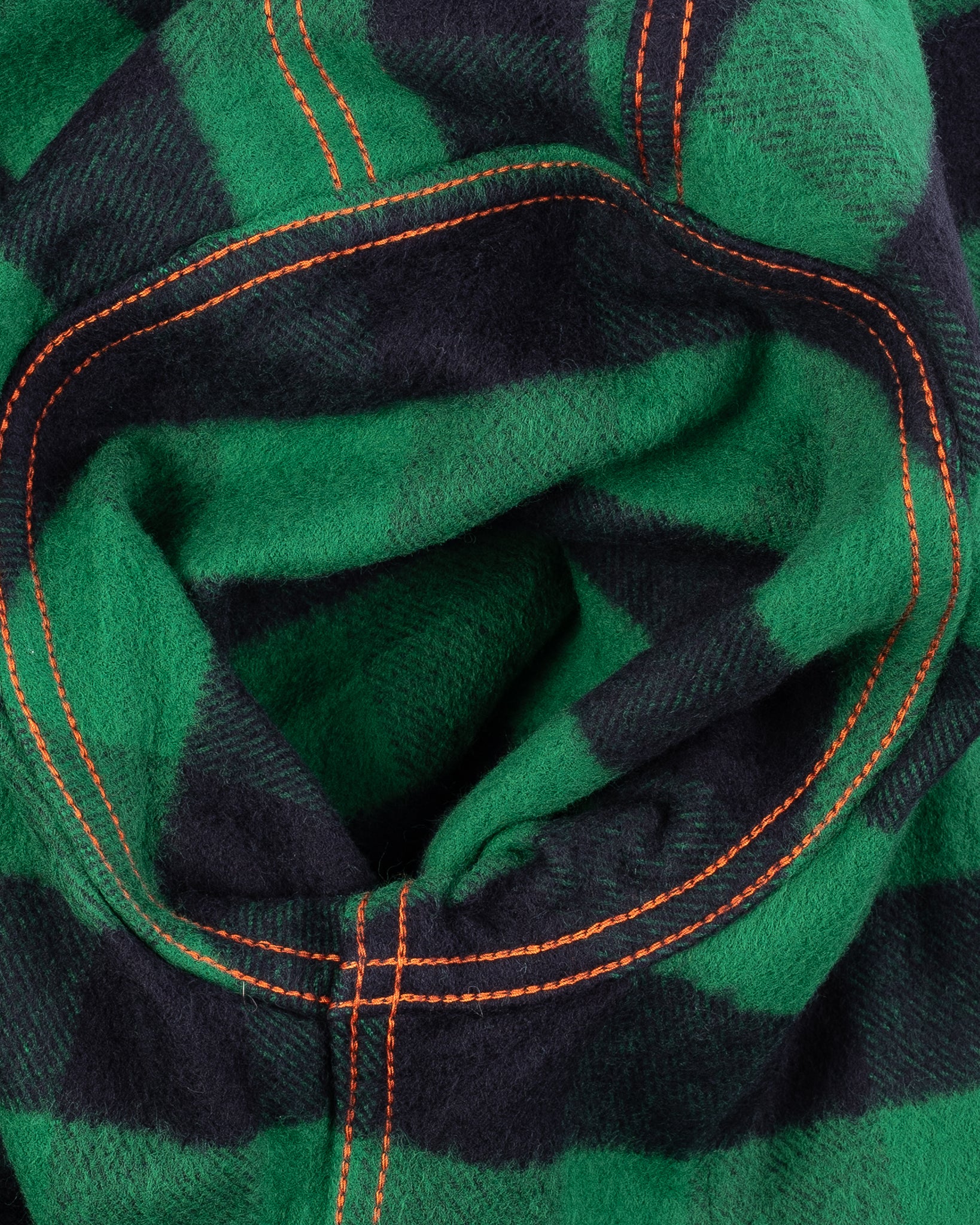 Ultra Heavy Flannel Buffalo Check Work Shirt - Green/Black - Image 14