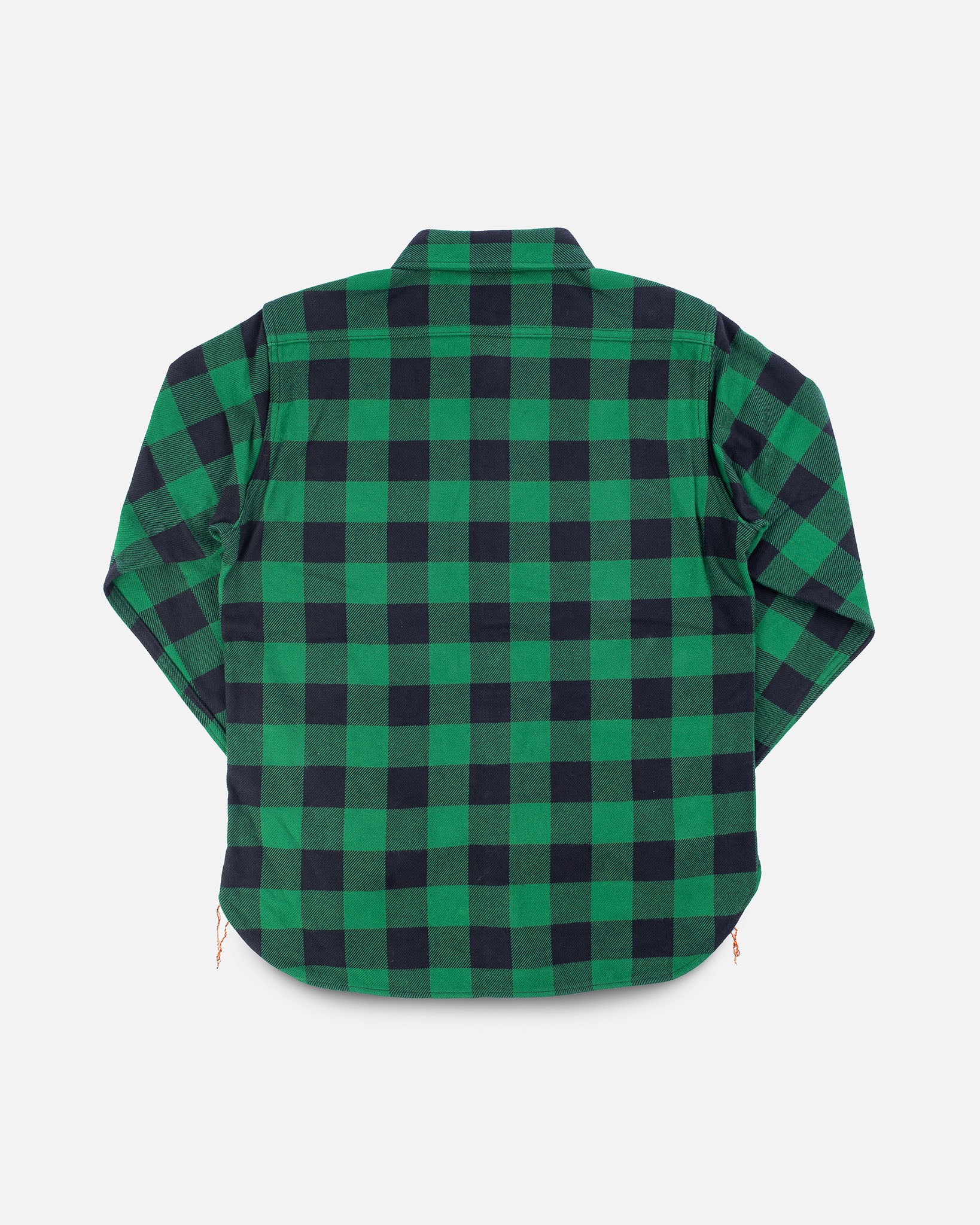 Ultra Heavy Flannel Buffalo Check Work Shirt - Green/Black - Image 5