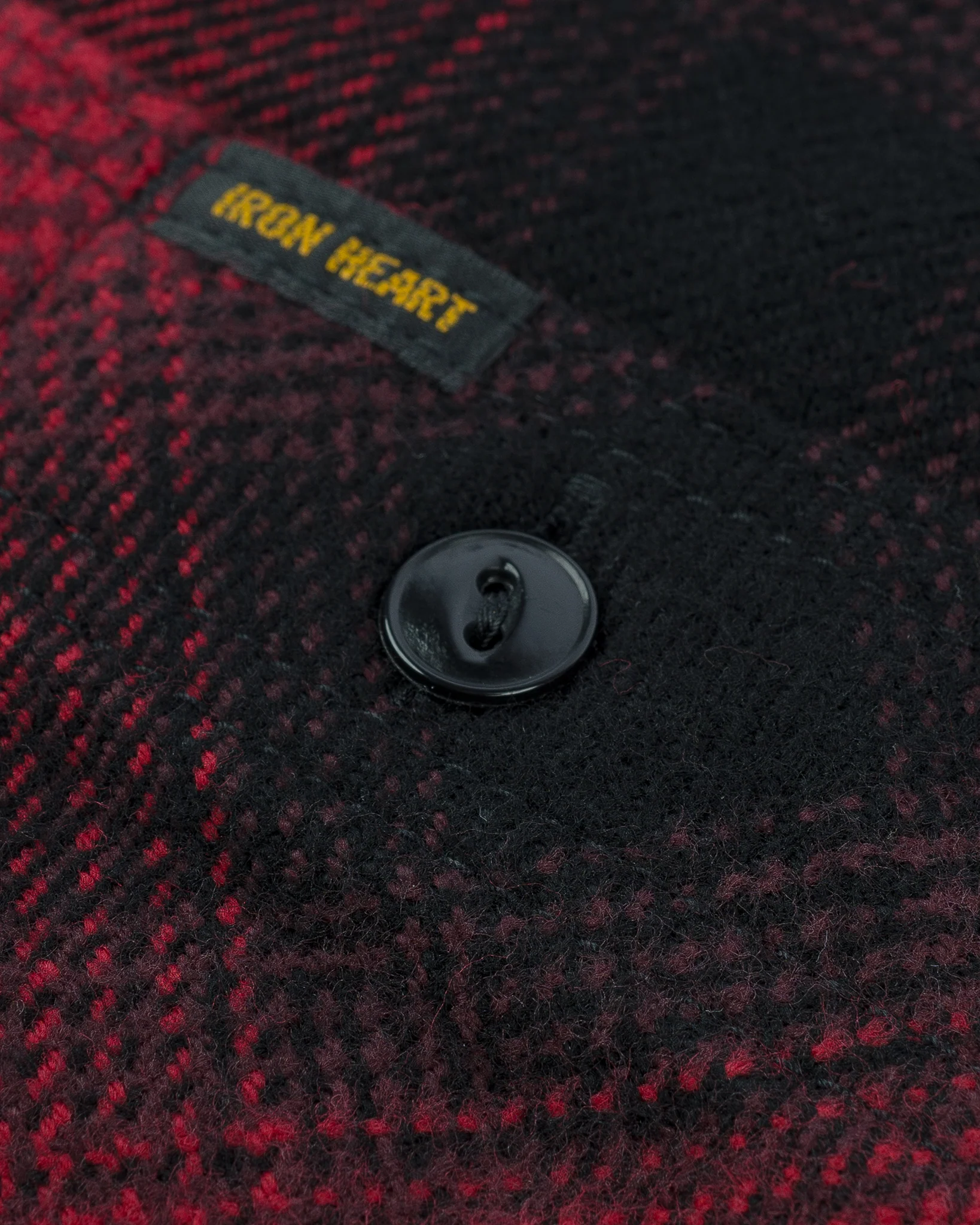 Ultra Heavy Flannel Ombré Check Work Shirt - Red/Black - Image 10