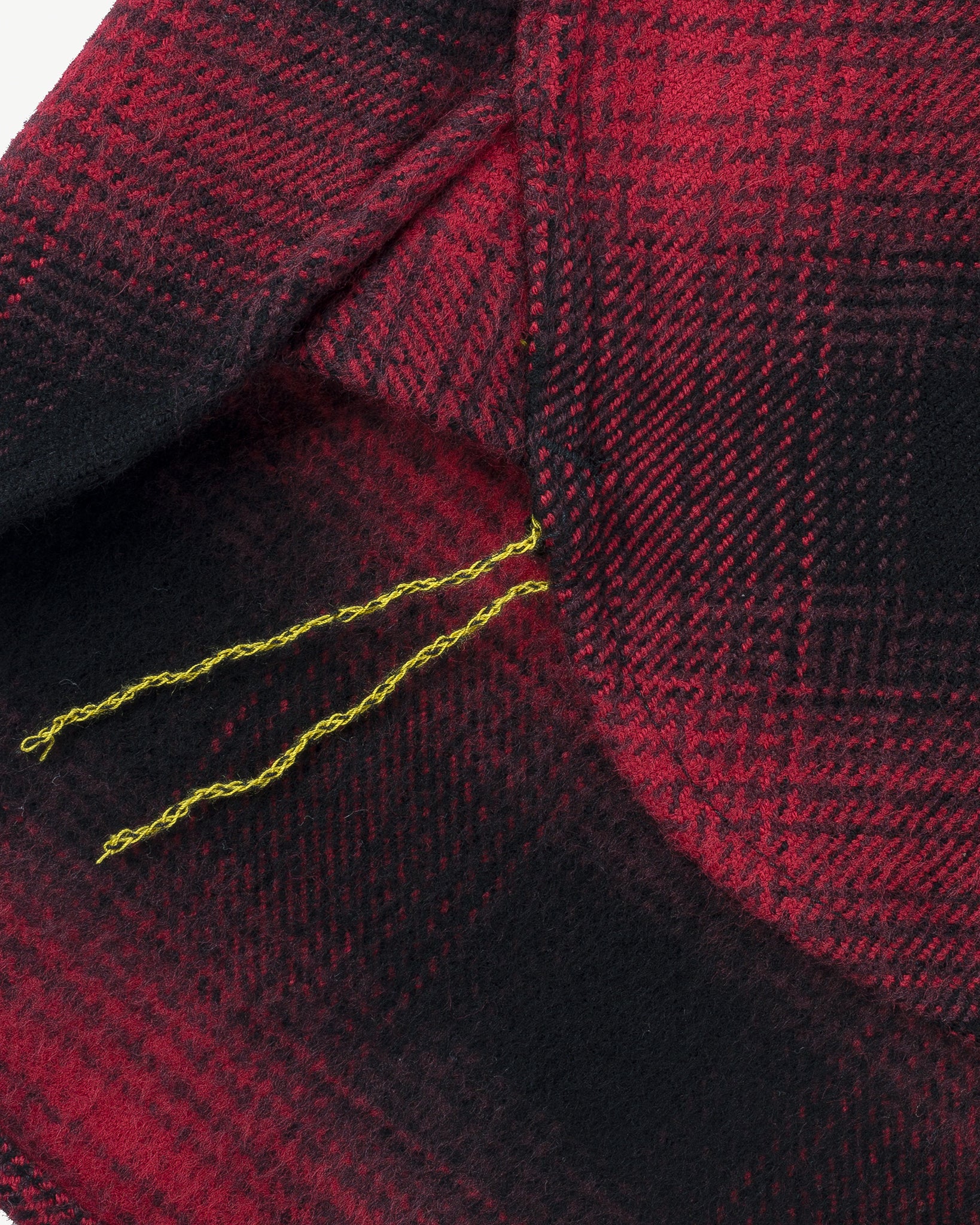 Ultra Heavy Flannel Ombré Check Work Shirt - Red/Black - Image 11