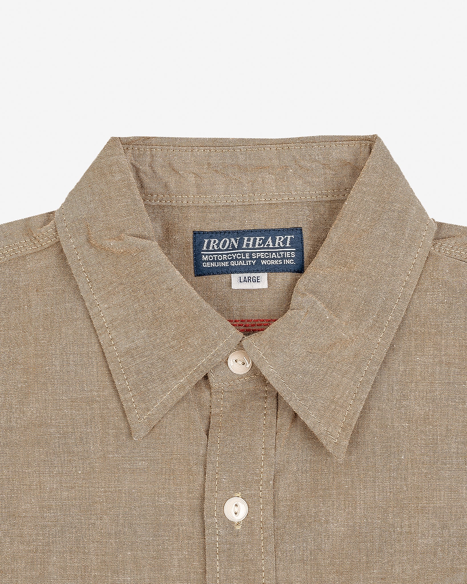 10oz Selvedge Chambray Work Shirt - Khaki - Image 6
