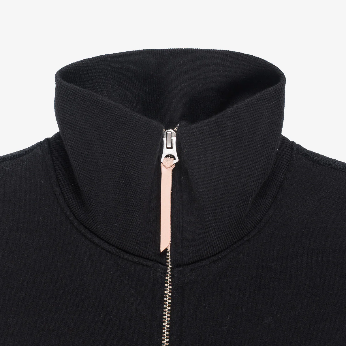 14oz Ultra Heavyweight Loopwheel Cotton Zip Up Sweater - Black - Image 12