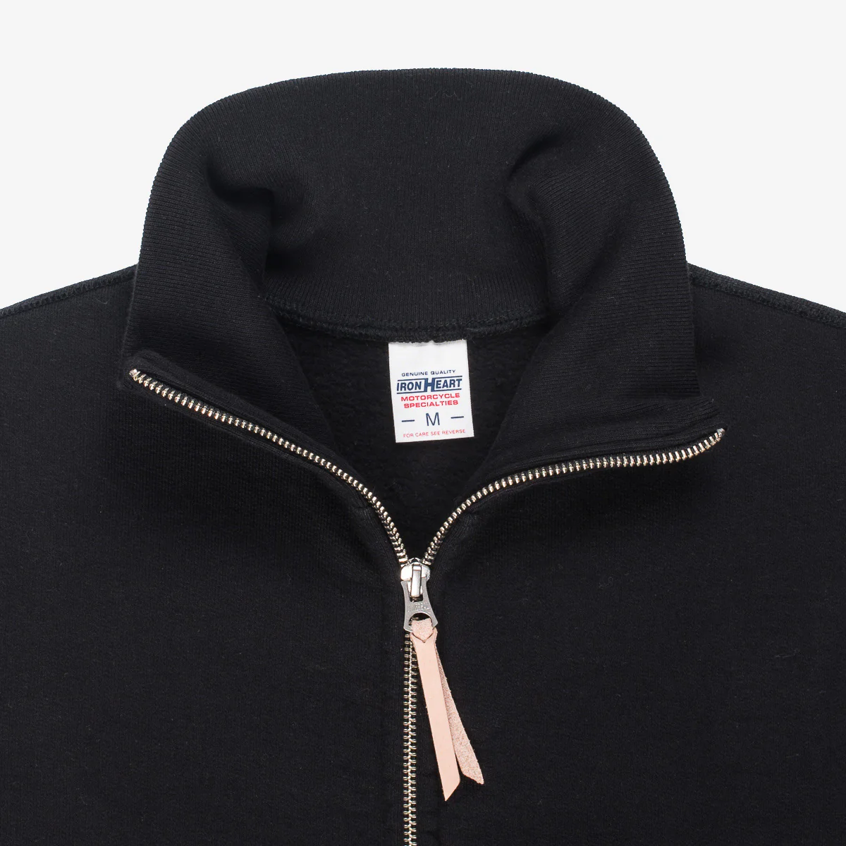 14oz Ultra Heavyweight Loopwheel Cotton Zip Up Sweater - Black - Image 13