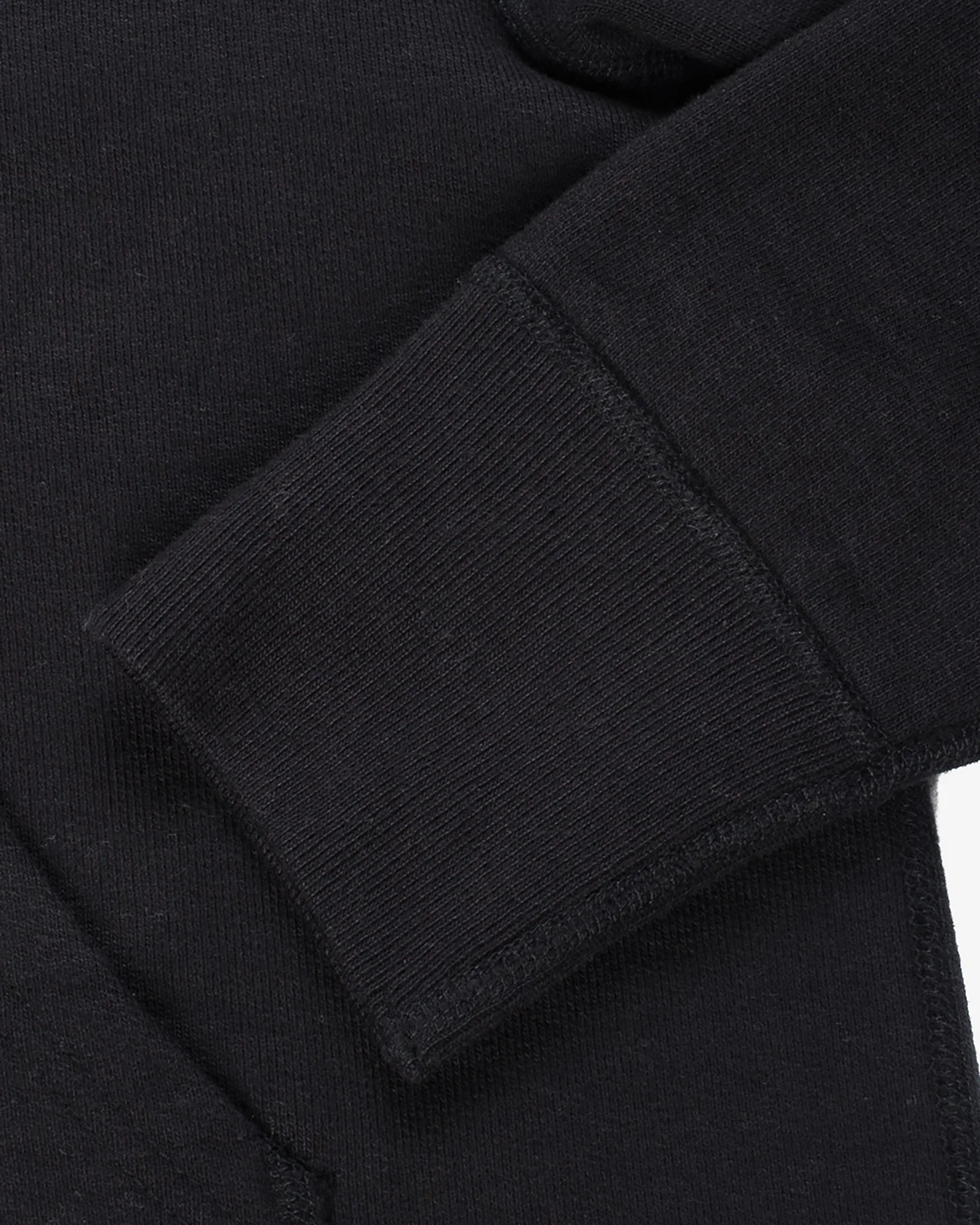 14oz Ultra Heavyweight Loopwheel Cotton Zip Up Sweater - Black - Image 14