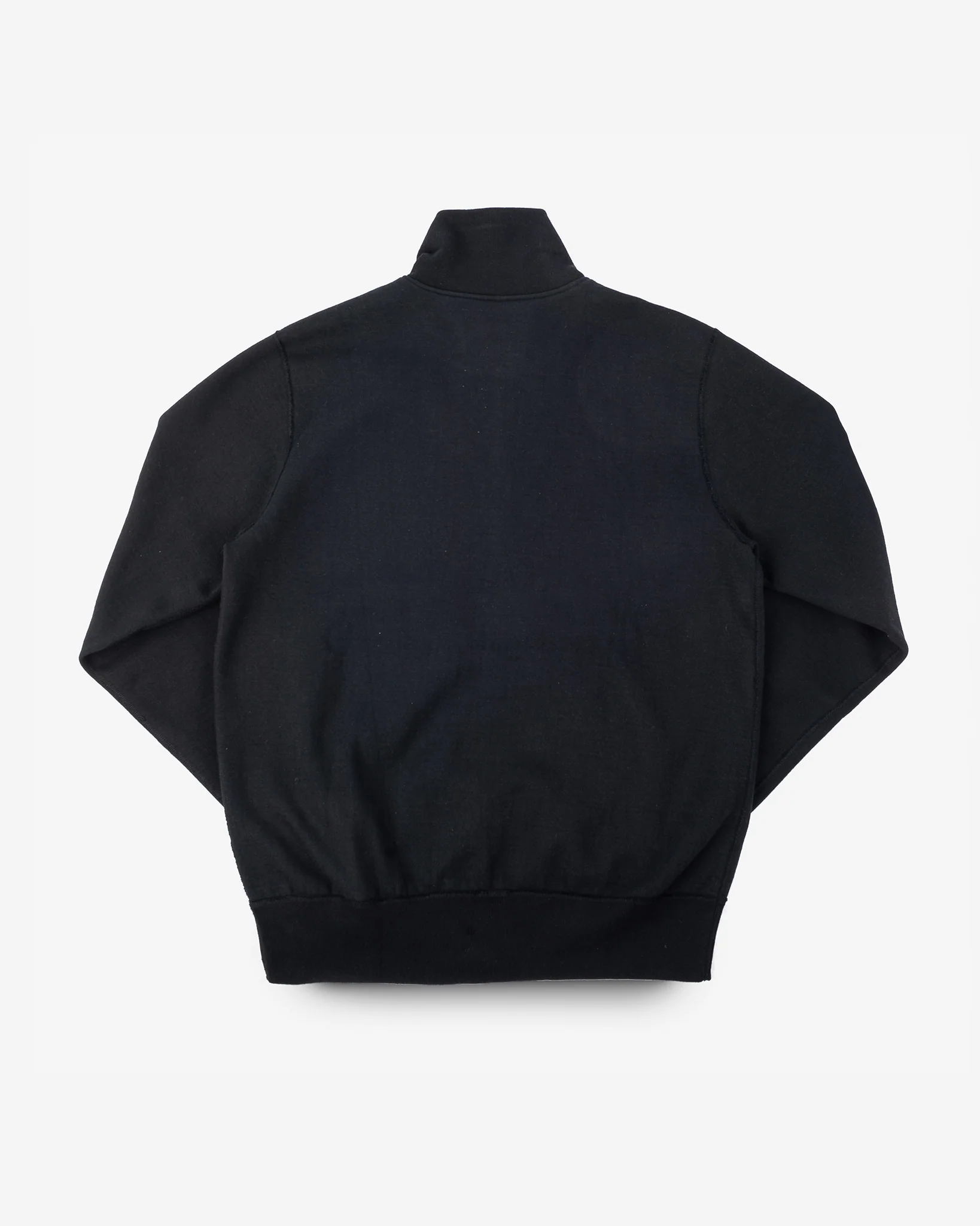 14oz Ultra Heavyweight Loopwheel Cotton Zip Up Sweater - Black - Image 5