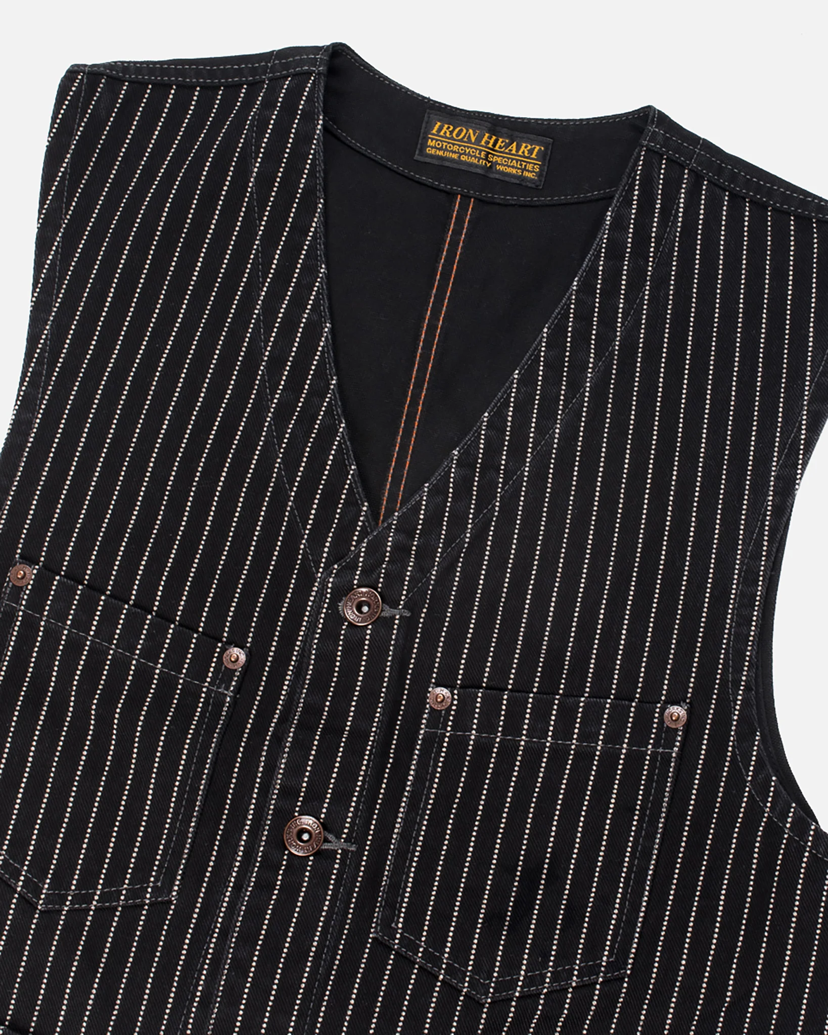 12oz Wabash/Duck Work Vest - Black/Black - Image 5