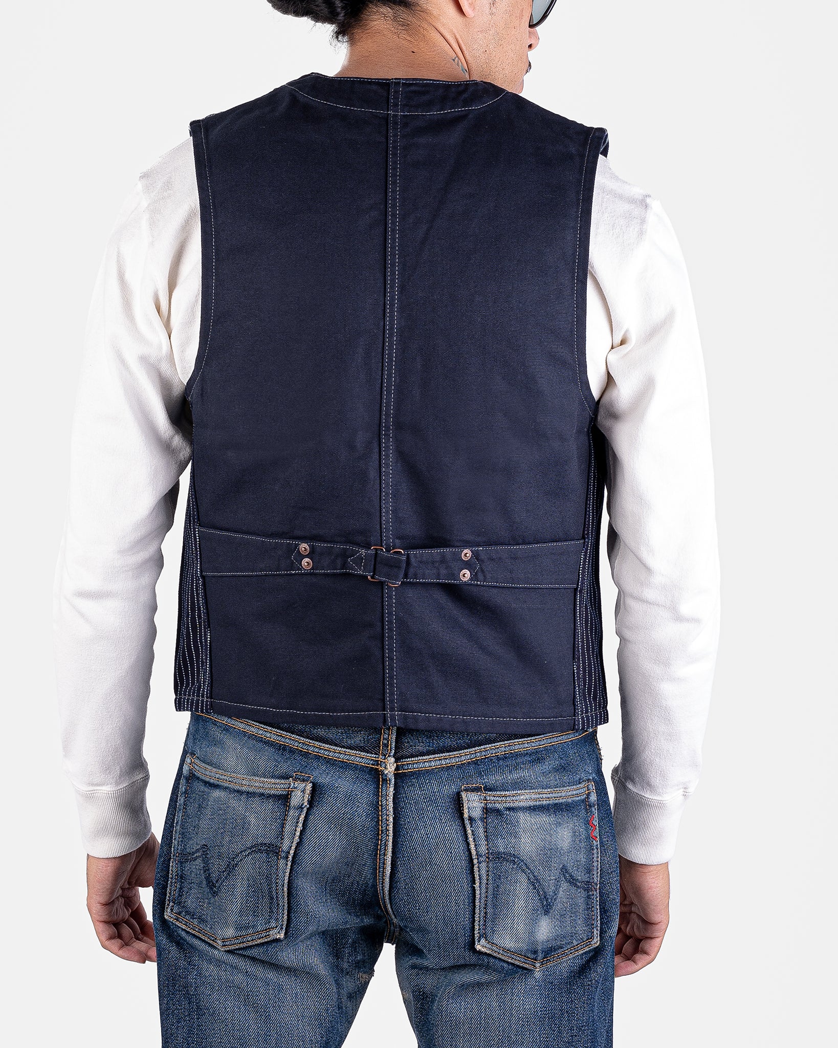 12oz Wabash/Duck Work Vest - Indigo/Navy - Image 3