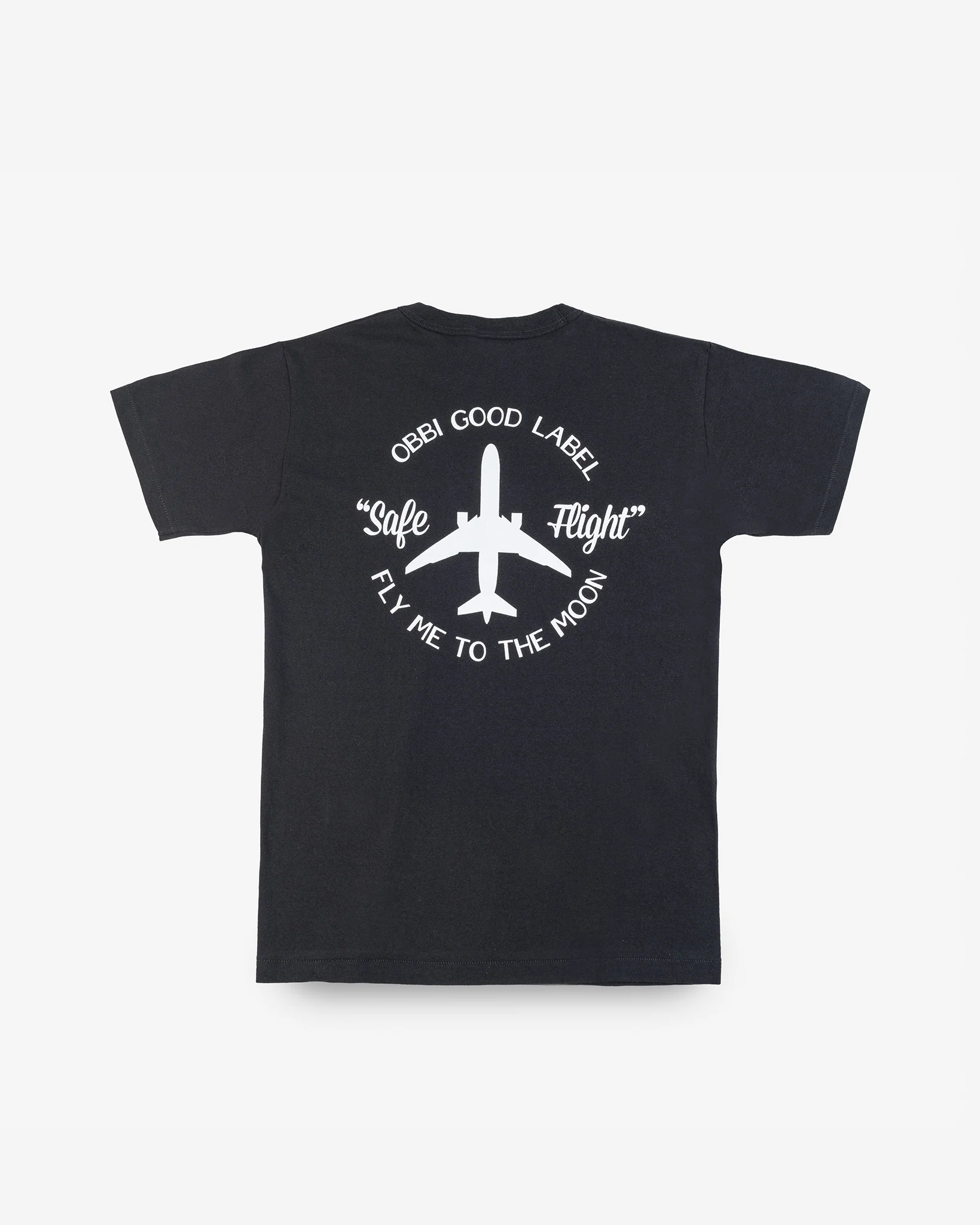 OGL 6.2oz Ringspun T-shirt - Silkscreen Printed 'Fly Me To The Moon' - Charcoal - Image 4