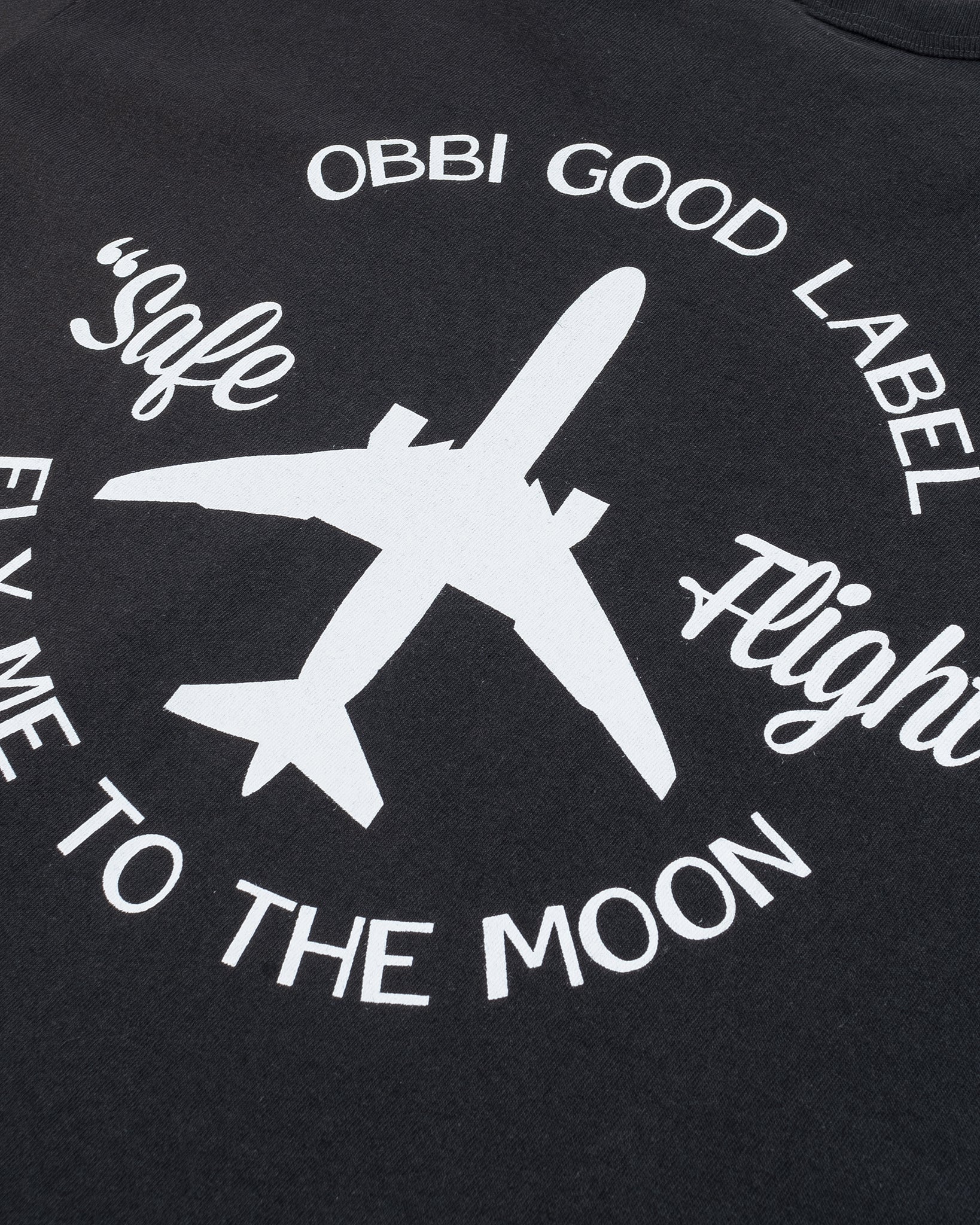 OGL 6.2oz Ringspun T-shirt - Silkscreen Printed 'Fly Me To The Moon' - Charcoal - Image 5