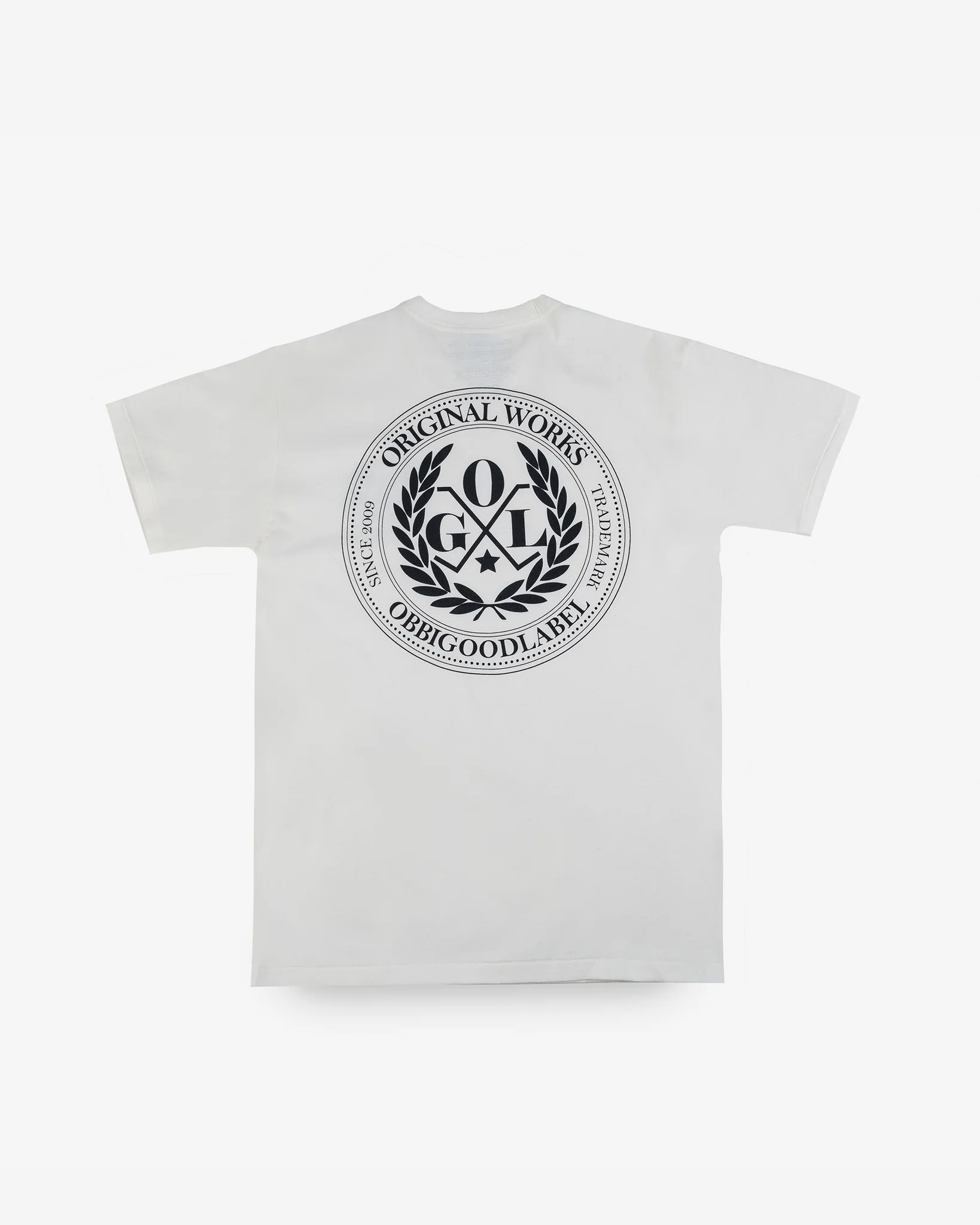 OGL 6.2oz Ringspun T-shirt - Silkscreen Printed 'OGL Logo' - Cream - Image 4