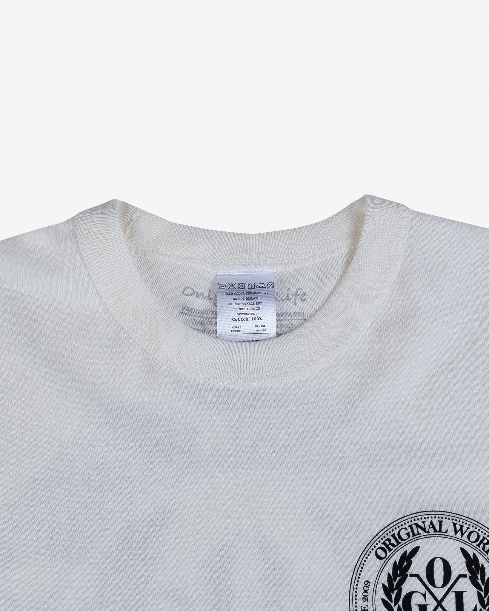 OGL 6.2oz Ringspun T-shirt - Silkscreen Printed 'OGL Logo' - Cream - Image 7