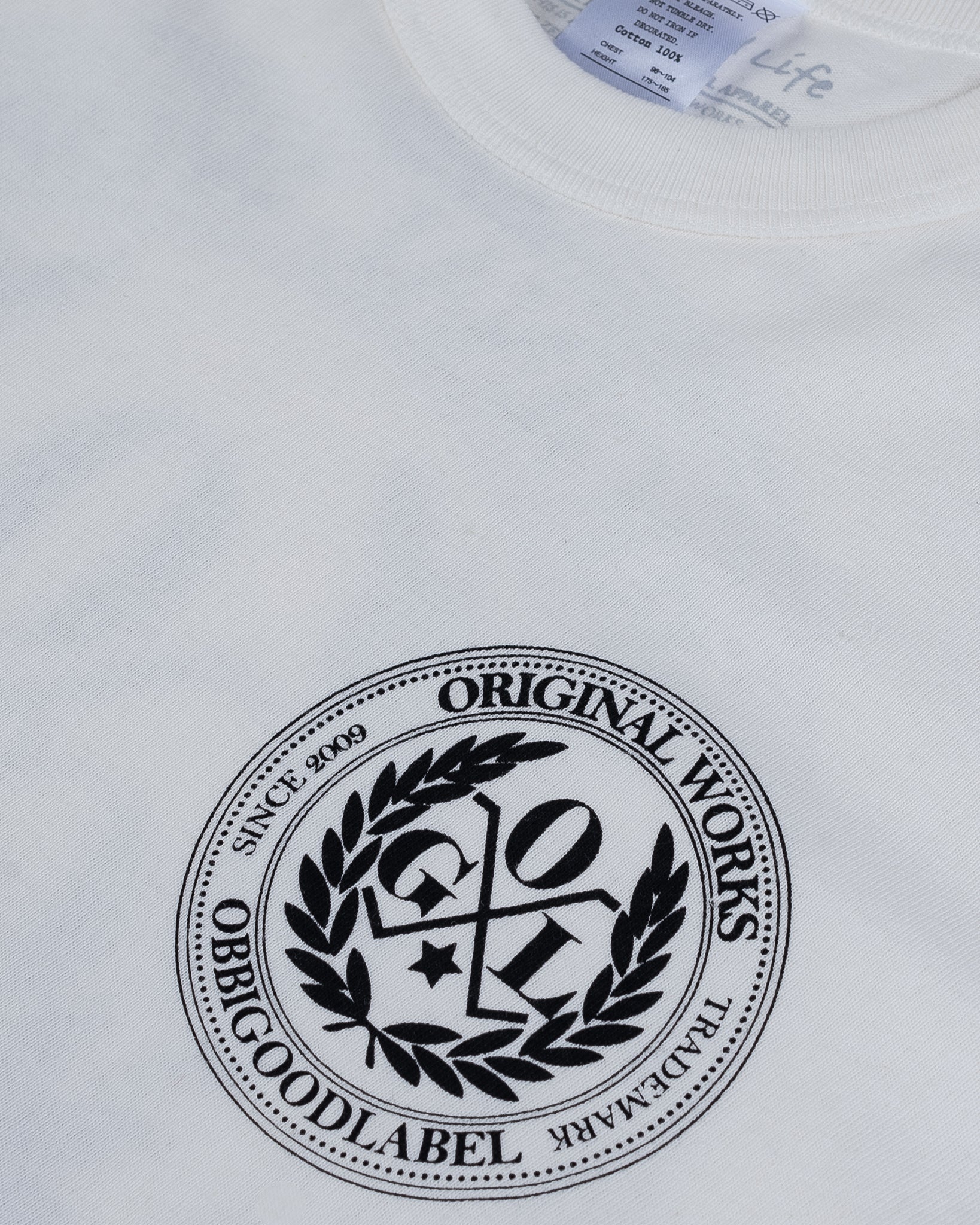 OGL 6.2oz Ringspun T-shirt - Silkscreen Printed 'OGL Logo' - Cream - Image 8